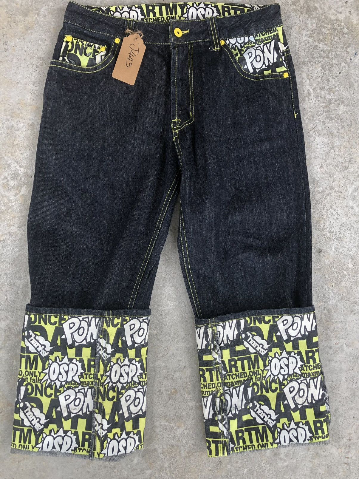 Japanese Brand Japanese Daicock Evisu Style Painted Jeans Size US 33 - 15 Thumbnail