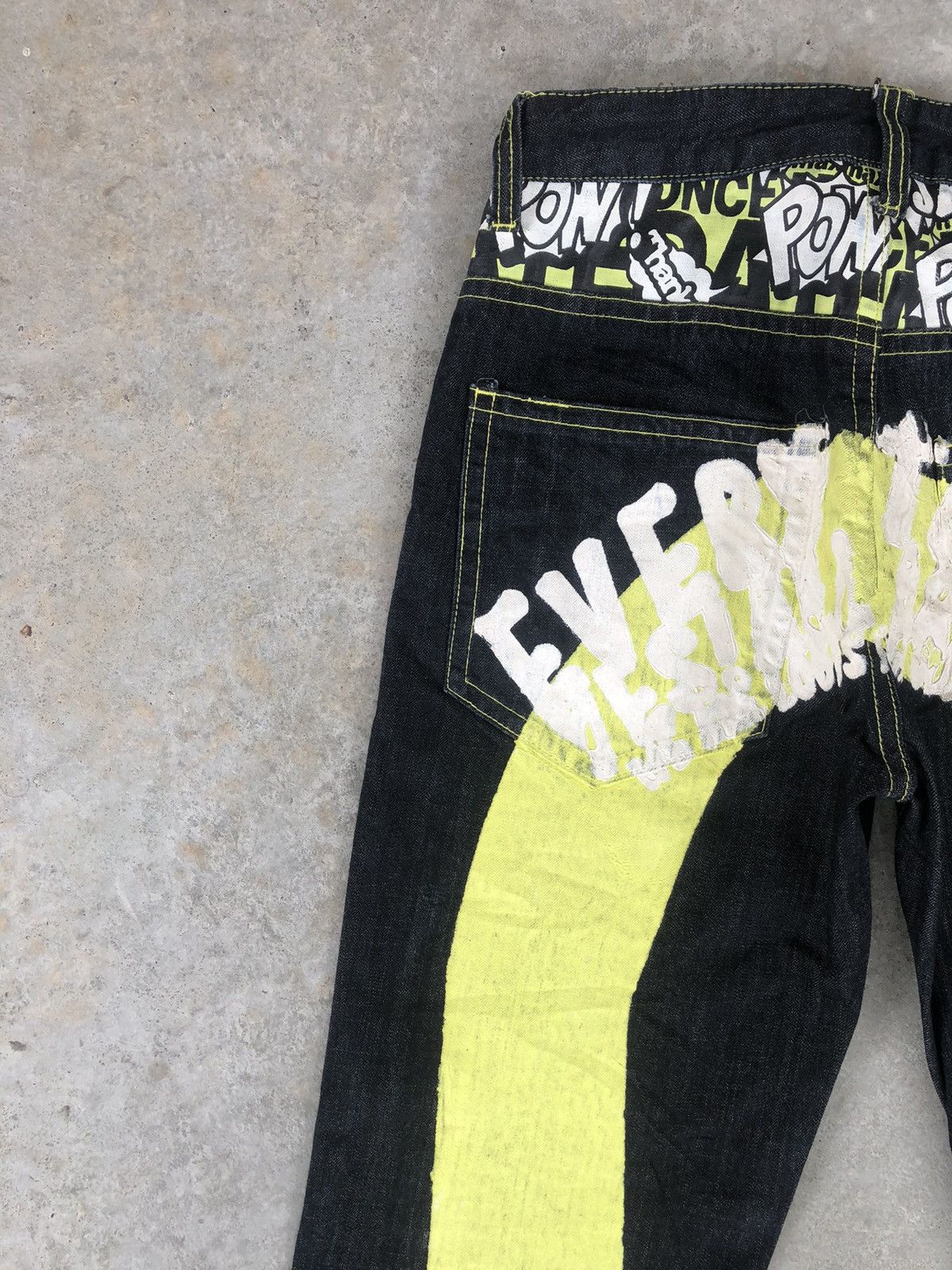Japanese Brand Japanese Daicock Evisu Style Painted Jeans Size US 33 - 11 Thumbnail
