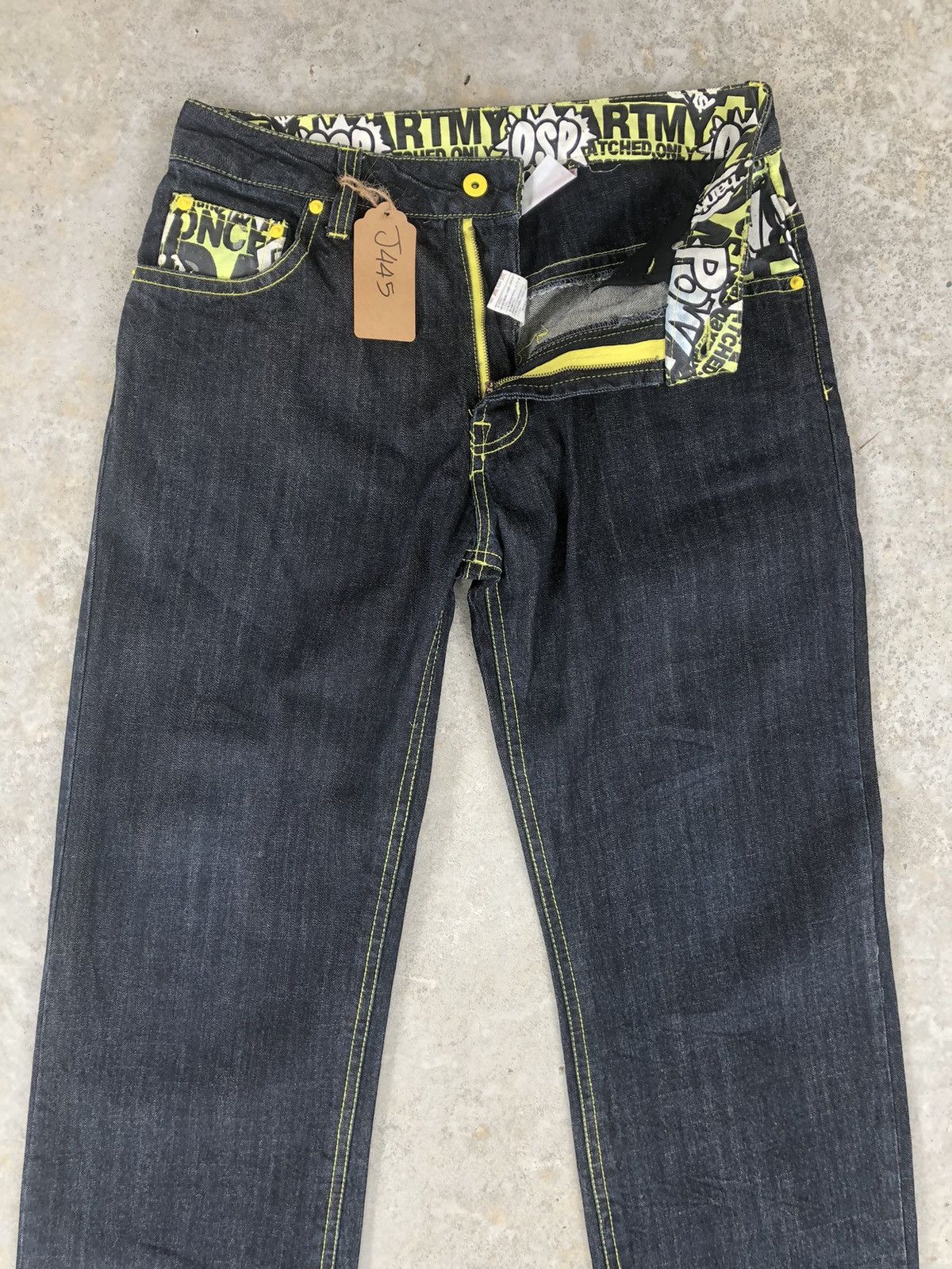 Japanese Brand Japanese Daicock Evisu Style Painted Jeans Size US 33 - 3 Thumbnail