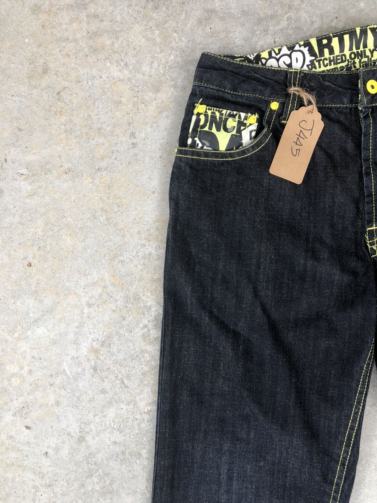 Japanese Brand Japanese Daicock Evisu Style Painted Jeans Size US 33 - 4 Thumbnail