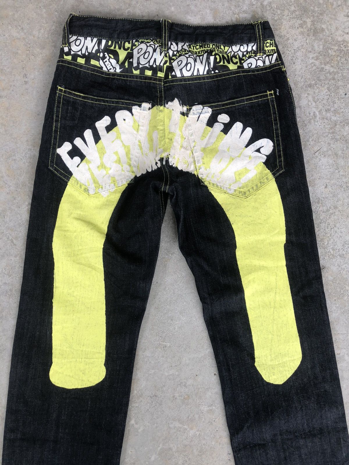 Japanese Brand Japanese Daicock Evisu Style Painted Jeans Size US 33 - 10 Thumbnail