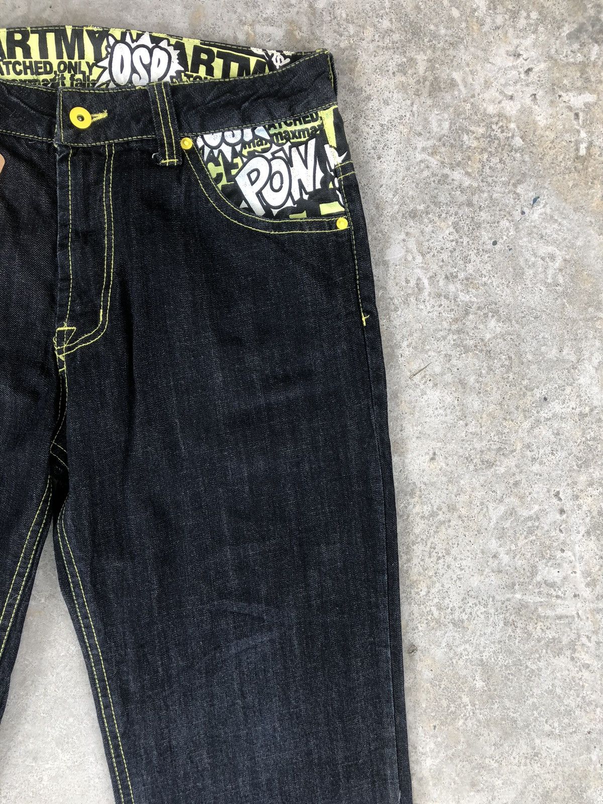 Japanese Brand Japanese Daicock Evisu Style Painted Jeans Size US 33 - 5 Thumbnail