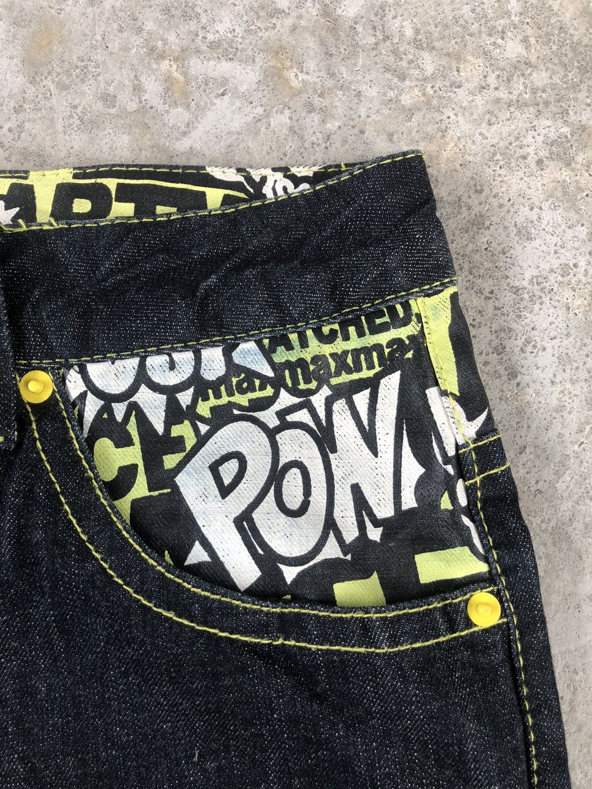 Japanese Brand Japanese Daicock Evisu Style Painted Jeans Size US 33 - 9 Thumbnail