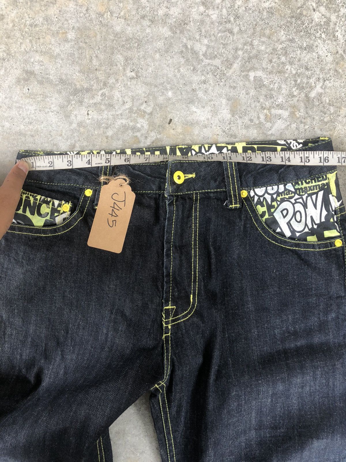 Japanese Brand Japanese Daicock Evisu Style Painted Jeans Size US 33 - 21 Thumbnail