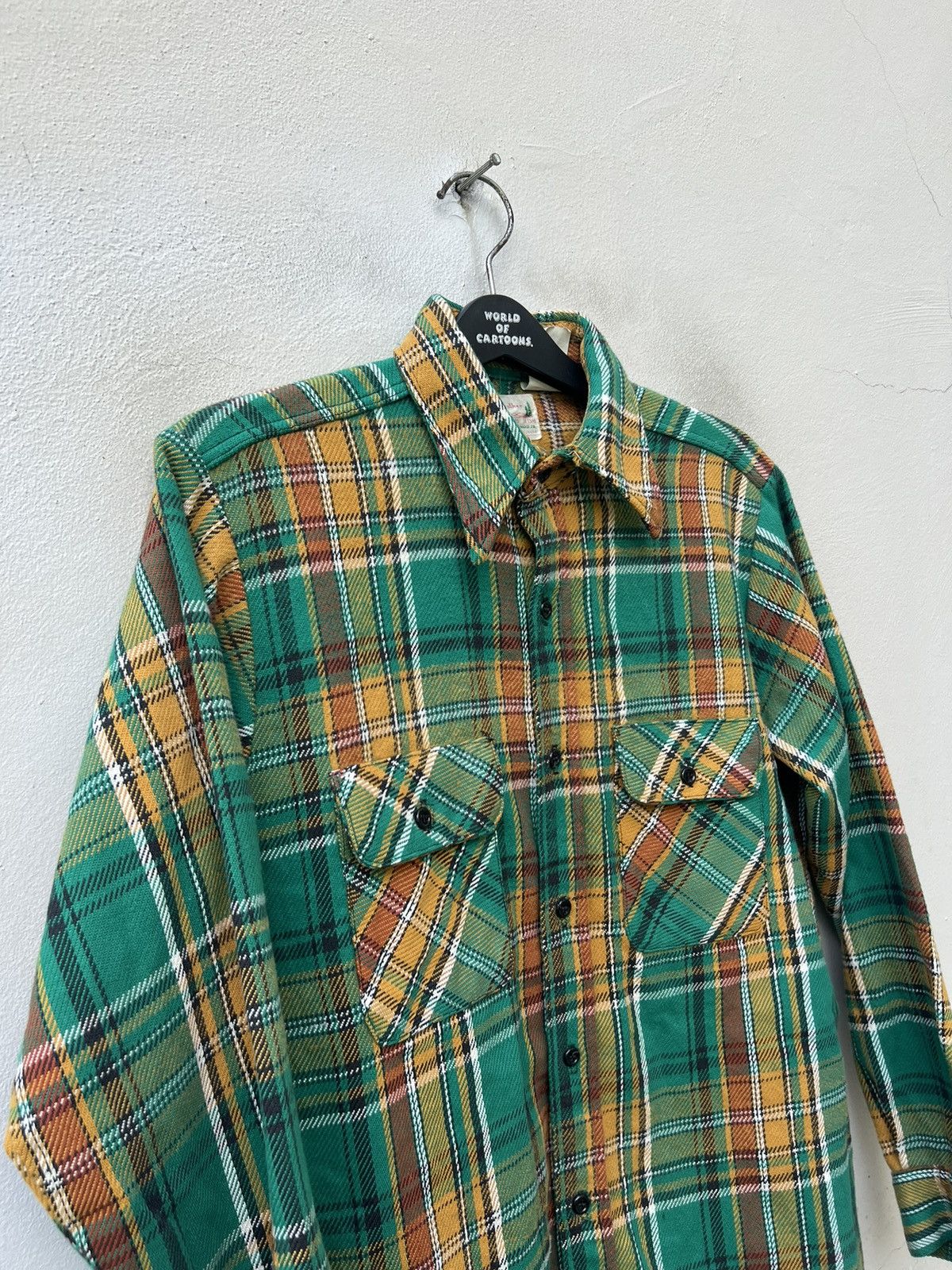 FiveBrother Vintage 60s Five Brother Double Pocket Checks Flannel Shirt Size US M / EU 48-50 / 2 - 12 Thumbnail