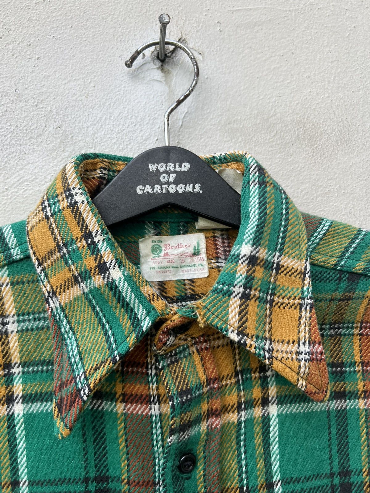 FiveBrother Vintage 60s Five Brother Double Pocket Checks Flannel Shirt Size US M / EU 48-50 / 2 - 7 Thumbnail