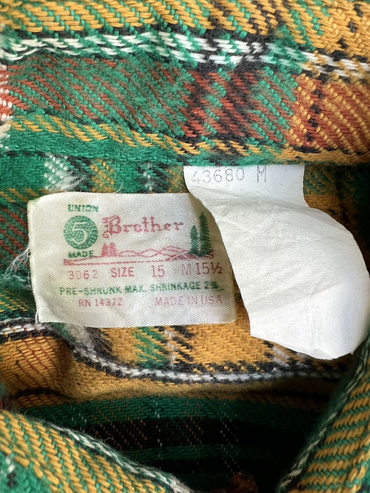 FiveBrother Vintage 60s Five Brother Double Pocket Checks Flannel Shirt Size US M / EU 48-50 / 2 - 14 Thumbnail