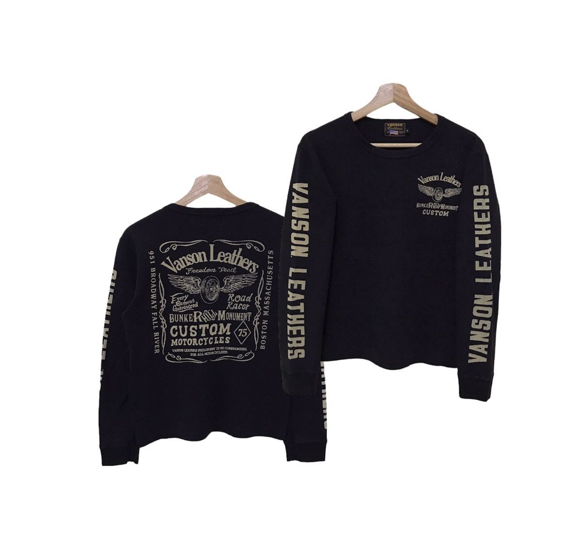 Vanson Leathers Vanson Leathers Sweatshirt Big Logo Big Spellout Size US M / EU 48-50 / 2 - 2 Thumbnail