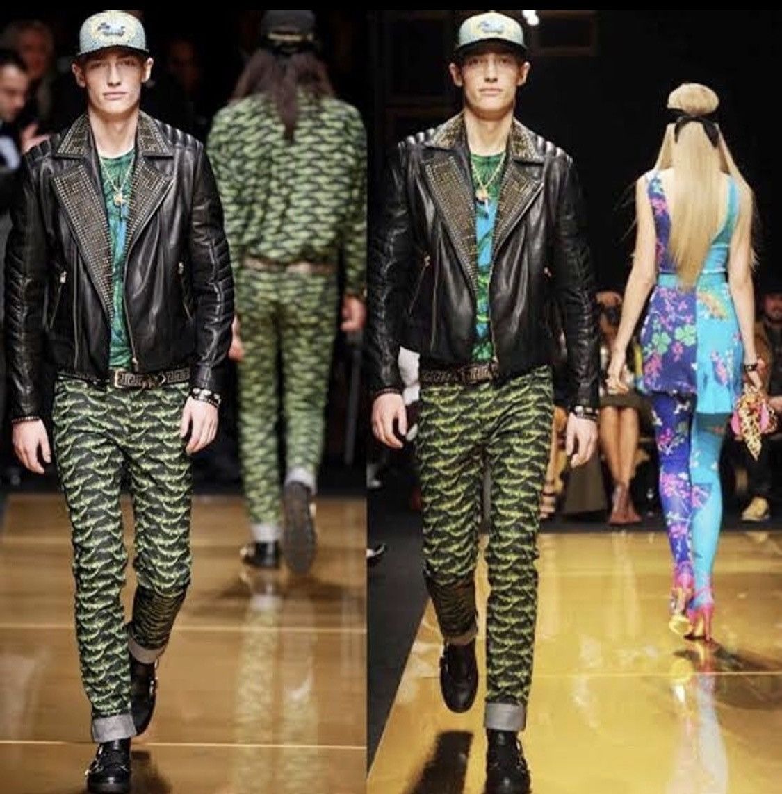 Other FW11 Versace X H&M Crocodile All Over Printed Denim Pants Size US 29 - 23 Thumbnail