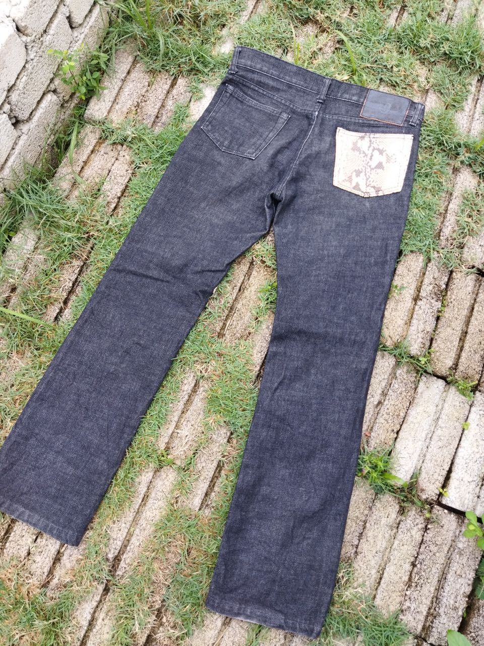 20471120 Japanese Tokyo Jeans Handcraft Snake Leather Pocket Jeans Size US 31 - 2 Thumbnail