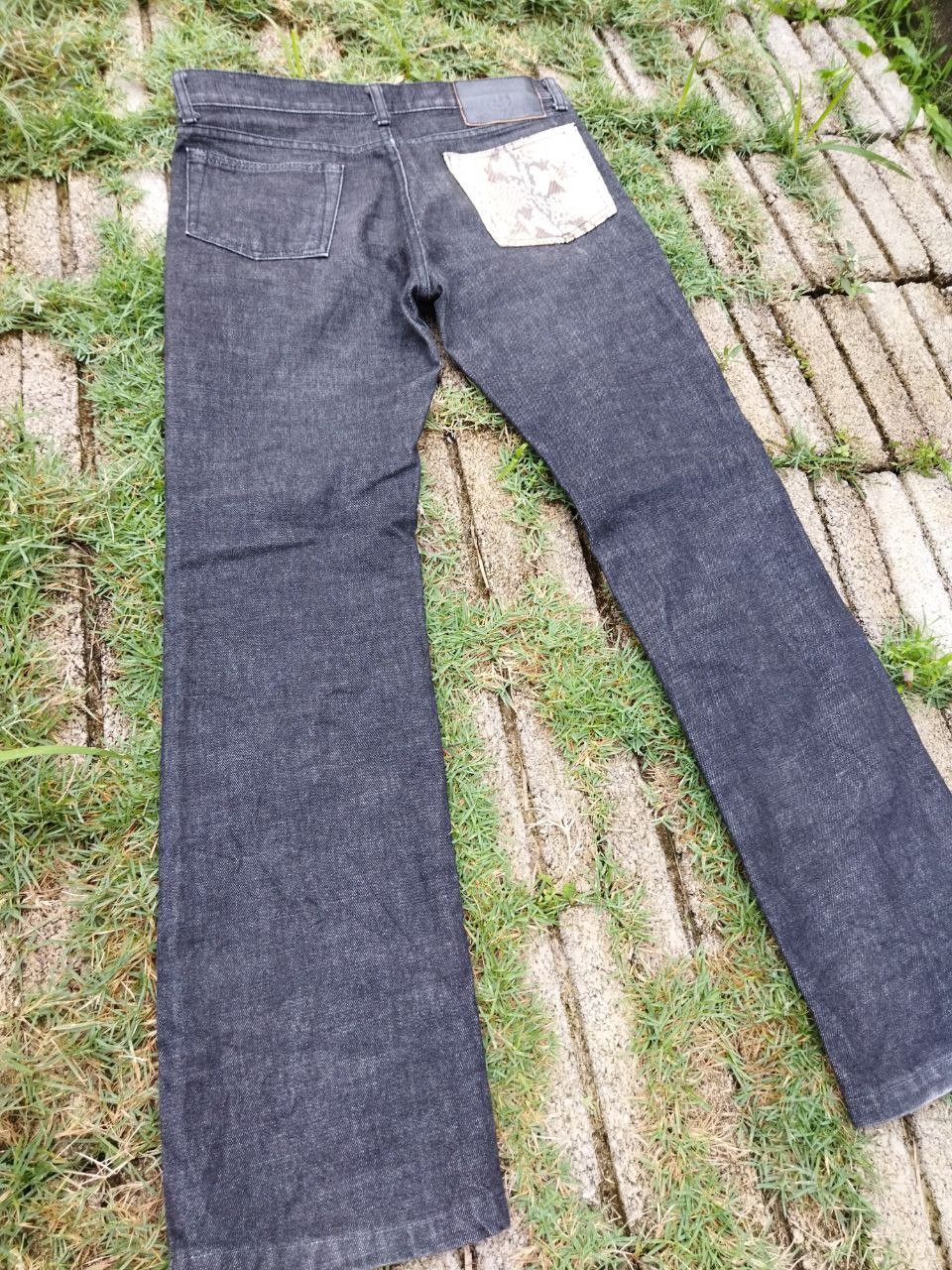20471120 Japanese Tokyo Jeans Handcraft Snake Leather Pocket Jeans Size US 31 - 3 Thumbnail