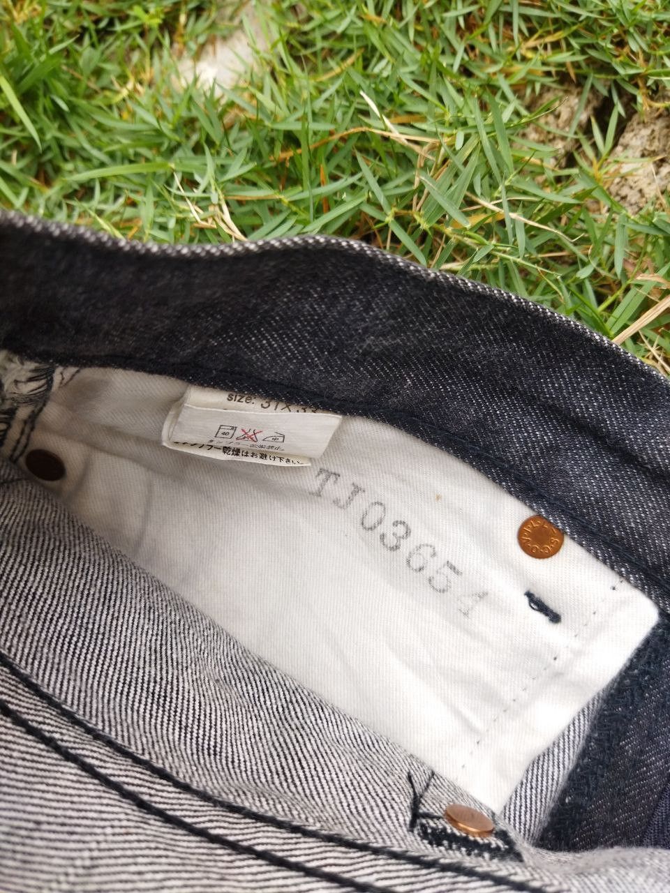 20471120 Japanese Tokyo Jeans Handcraft Snake Leather Pocket Jeans Size US 31 - 6 Thumbnail