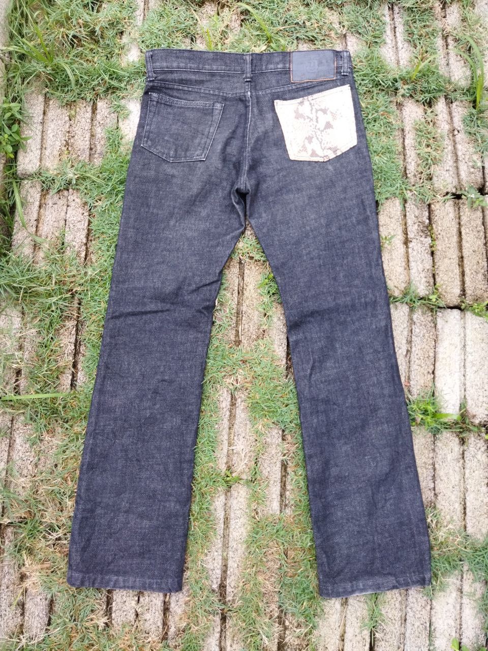 20471120 Japanese Tokyo Jeans Handcraft Snake Leather Pocket Jeans Size US 31 - 1 Thumbnail