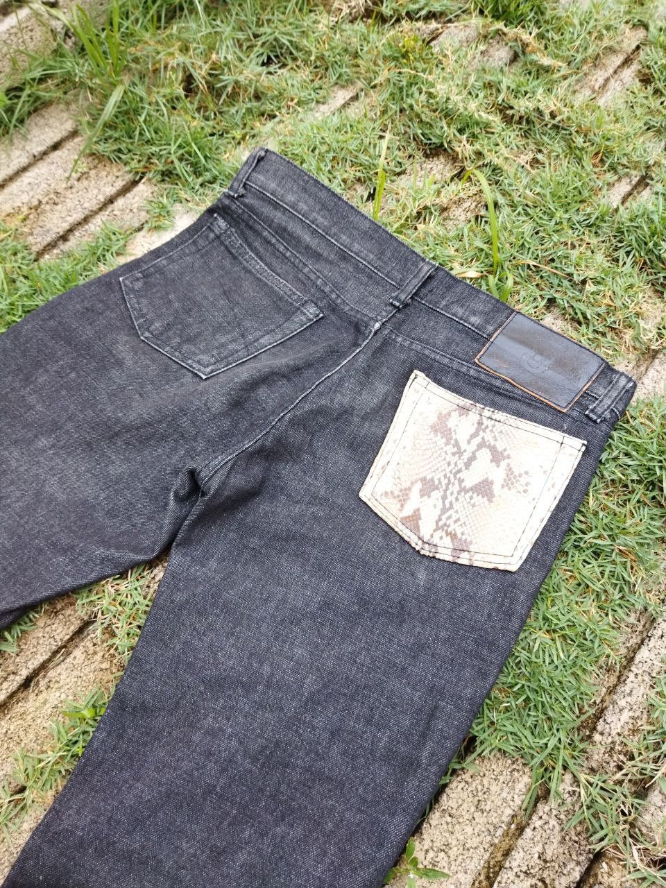 20471120 Japanese Tokyo Jeans Handcraft Snake Leather Pocket Jeans Size US 31 - 4 Thumbnail