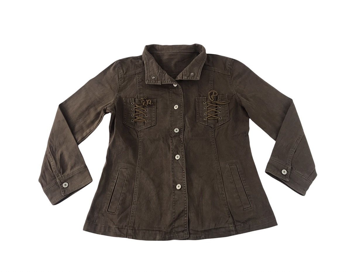 Button Up Double Pocket Trucker Western Jacket