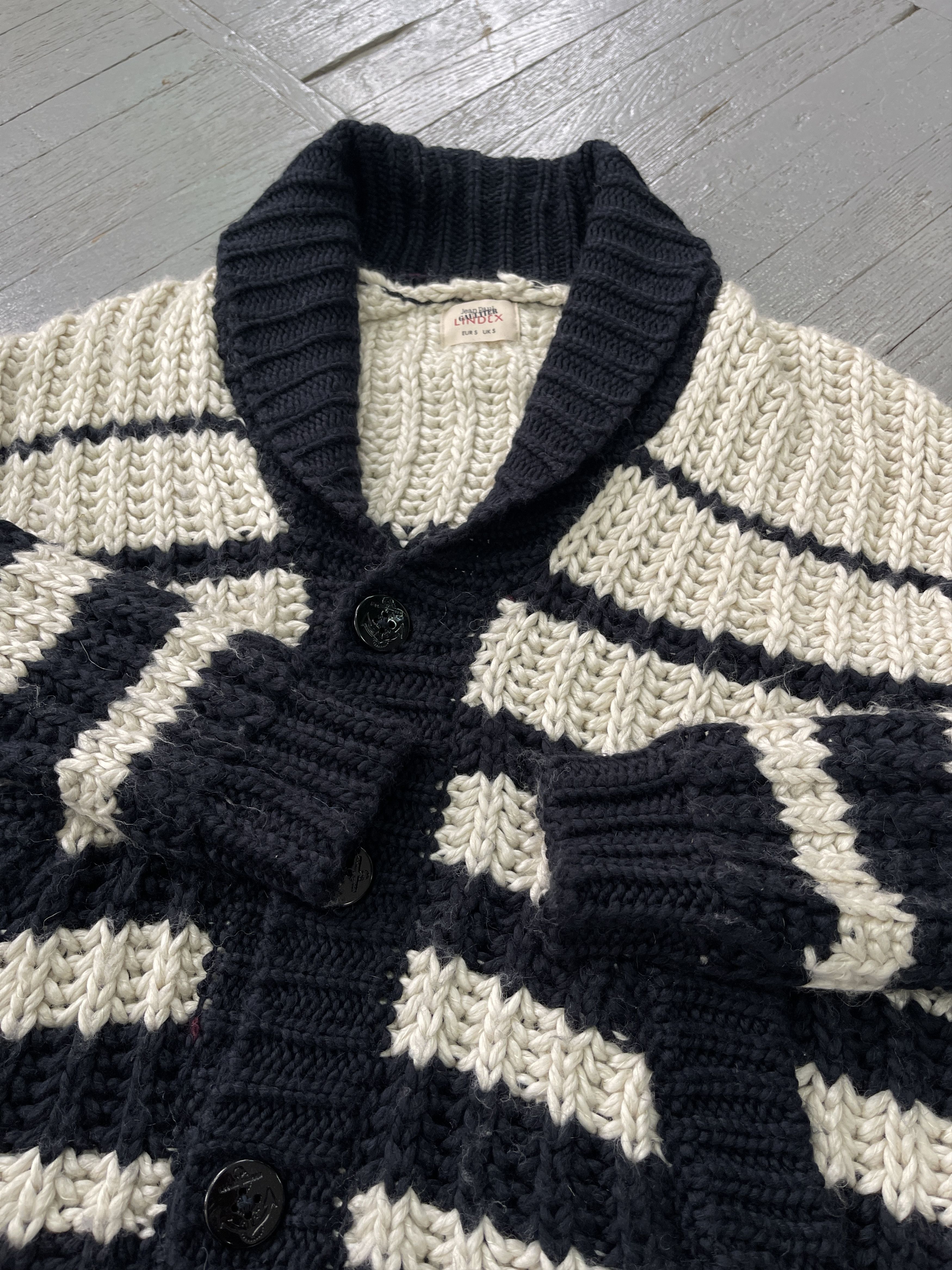 Jean Paul Gaultier × Vintage Vintage Jean Paul Gaultier Heavy Knit Cardigan Size S / US 4 / IT 40 - 4 Thumbnail