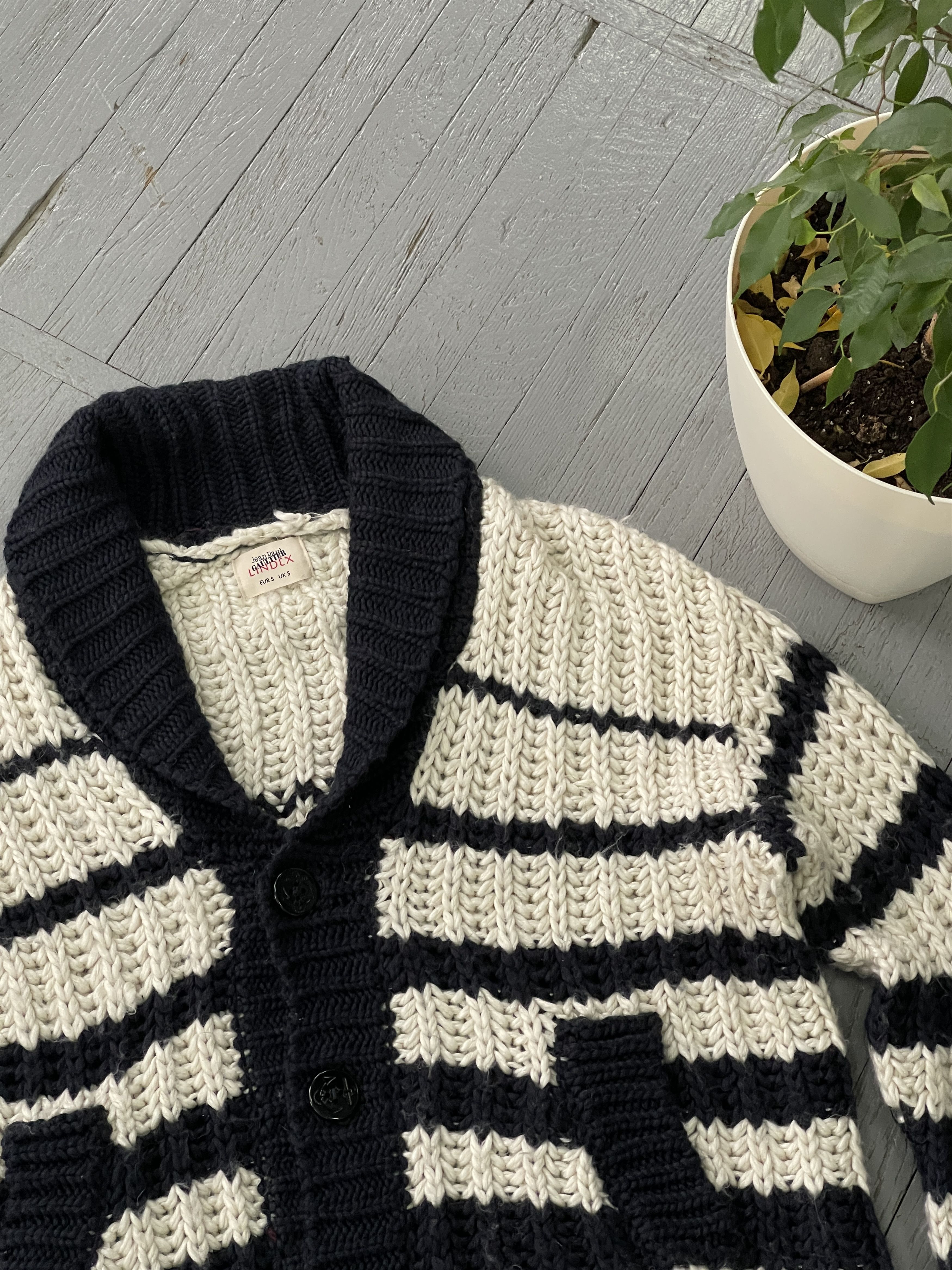 Jean Paul Gaultier × Vintage Vintage Jean Paul Gaultier Heavy Knit Cardigan Size S / US 4 / IT 40 - 2 Thumbnail