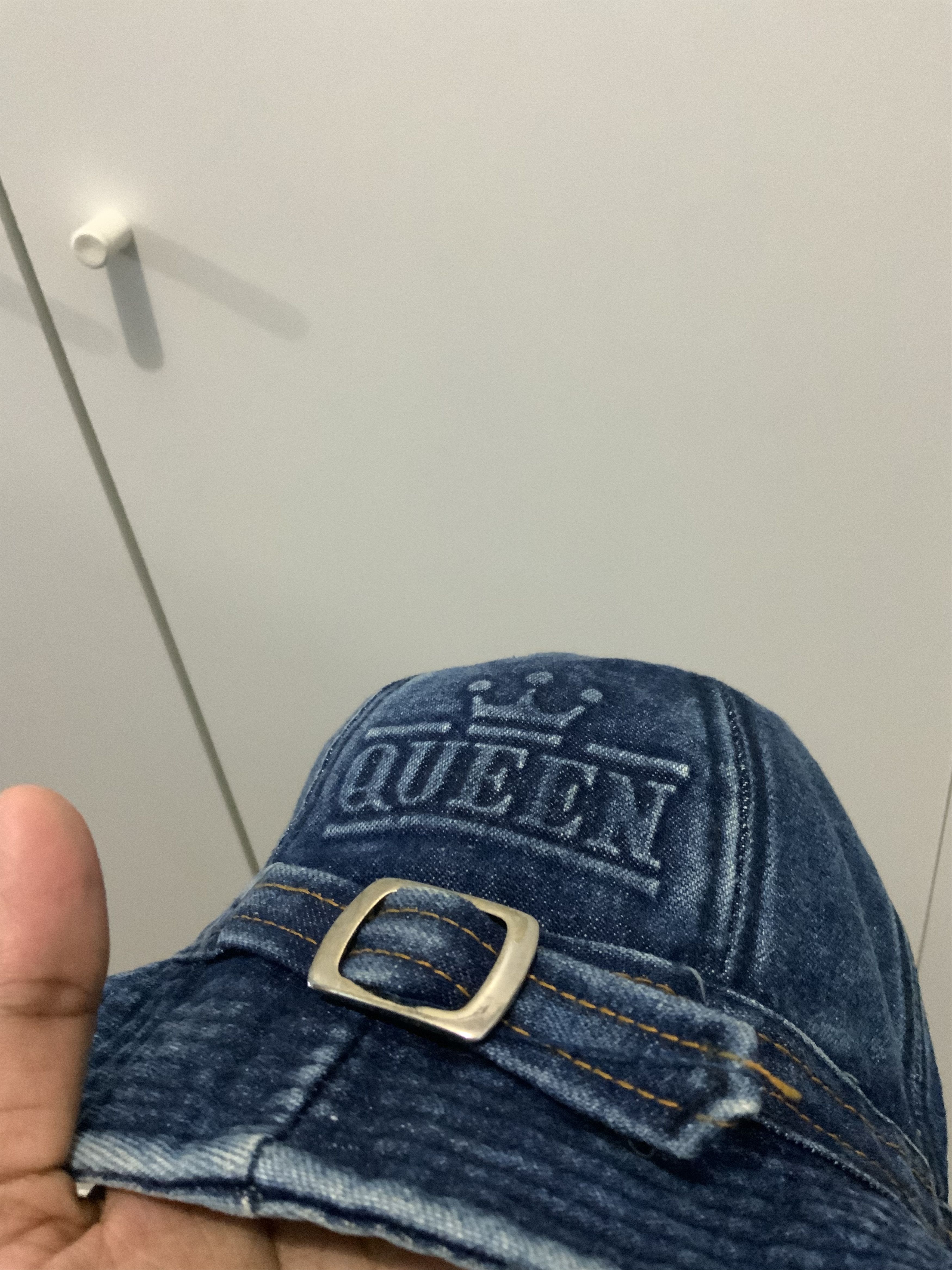 Japanese Brand Queen Spellout Denime Bucket Hat Size ONE SIZE - 15 Thumbnail