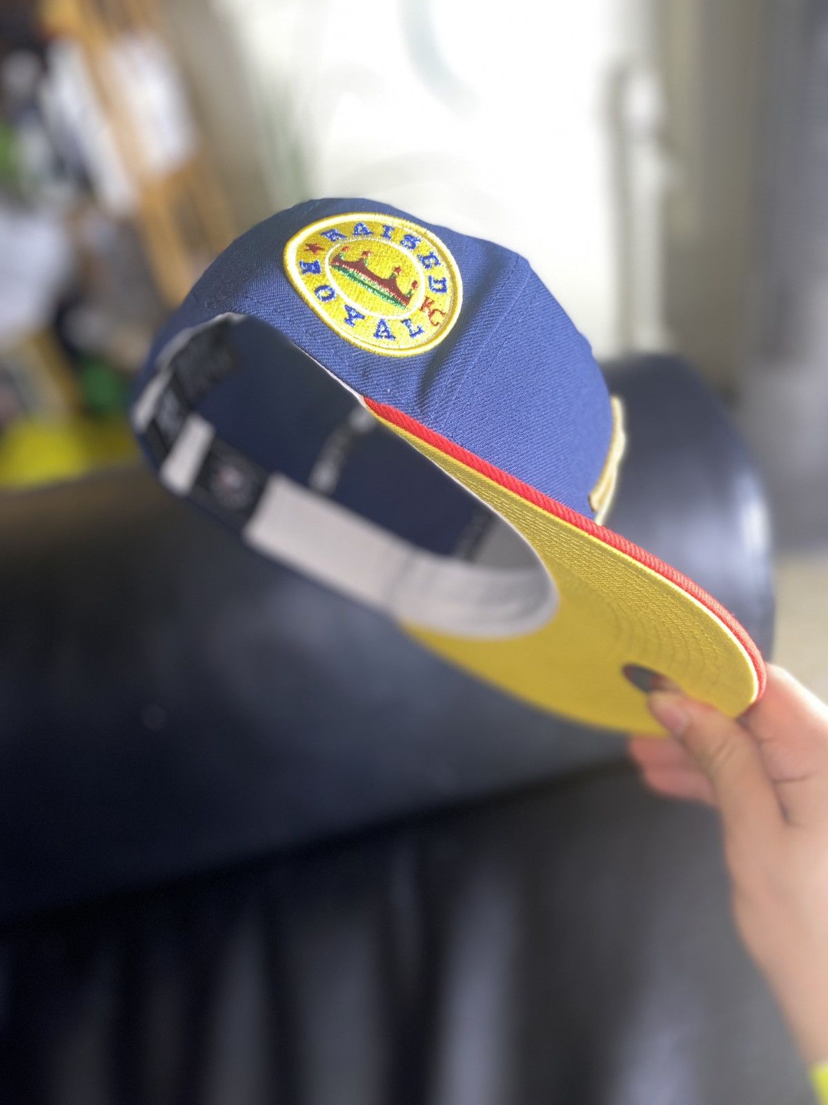 MLB × MyFitteds × New Era Exclusive raised royal Kansas City 2 tone fitted hat Size ONE SIZE - 2 Thumbnail