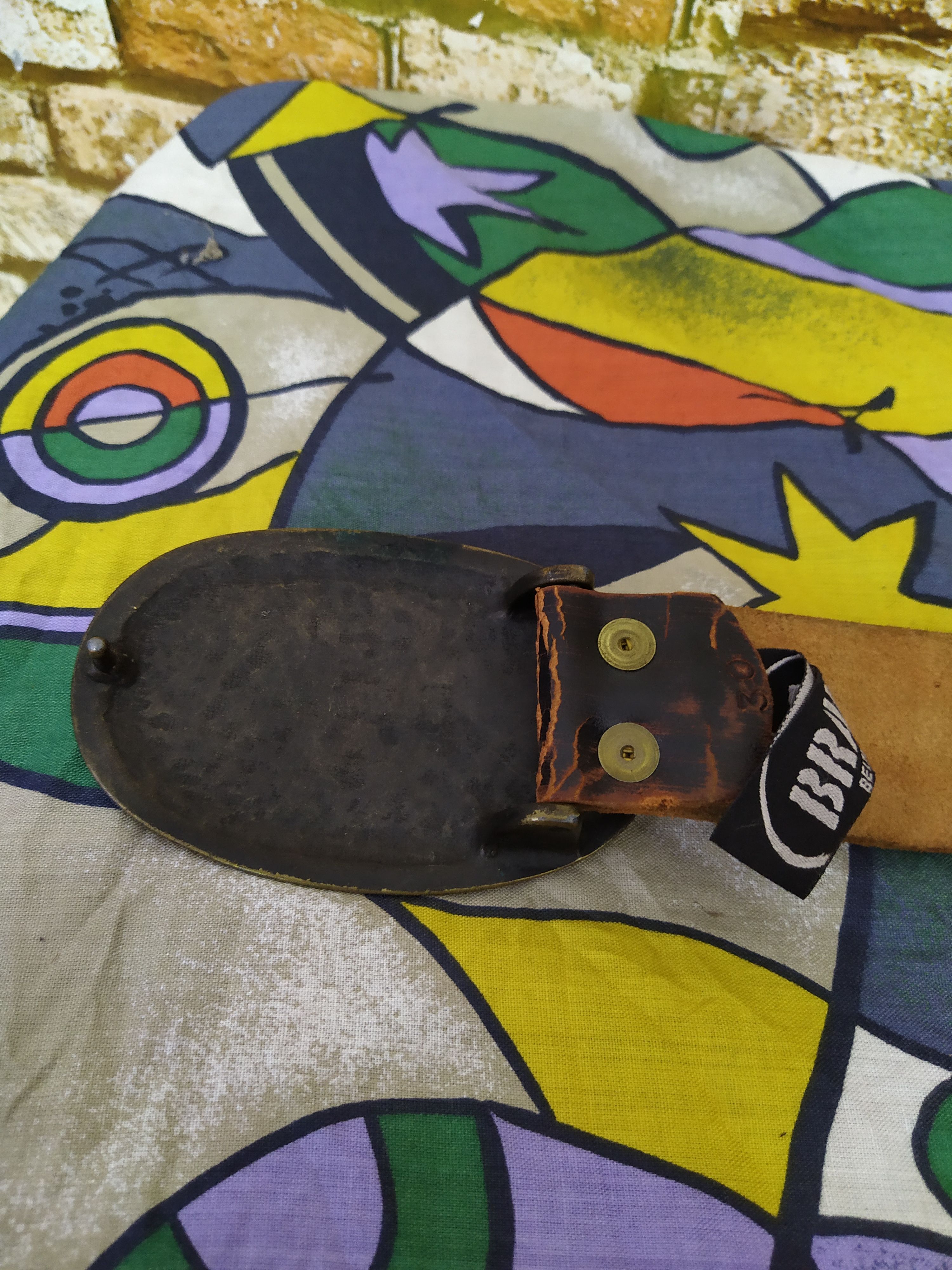 Japanese Brand BRAVE DISTRESSED LEATHER BELTWORK (B477) Size ONE SIZE - 3 Thumbnail