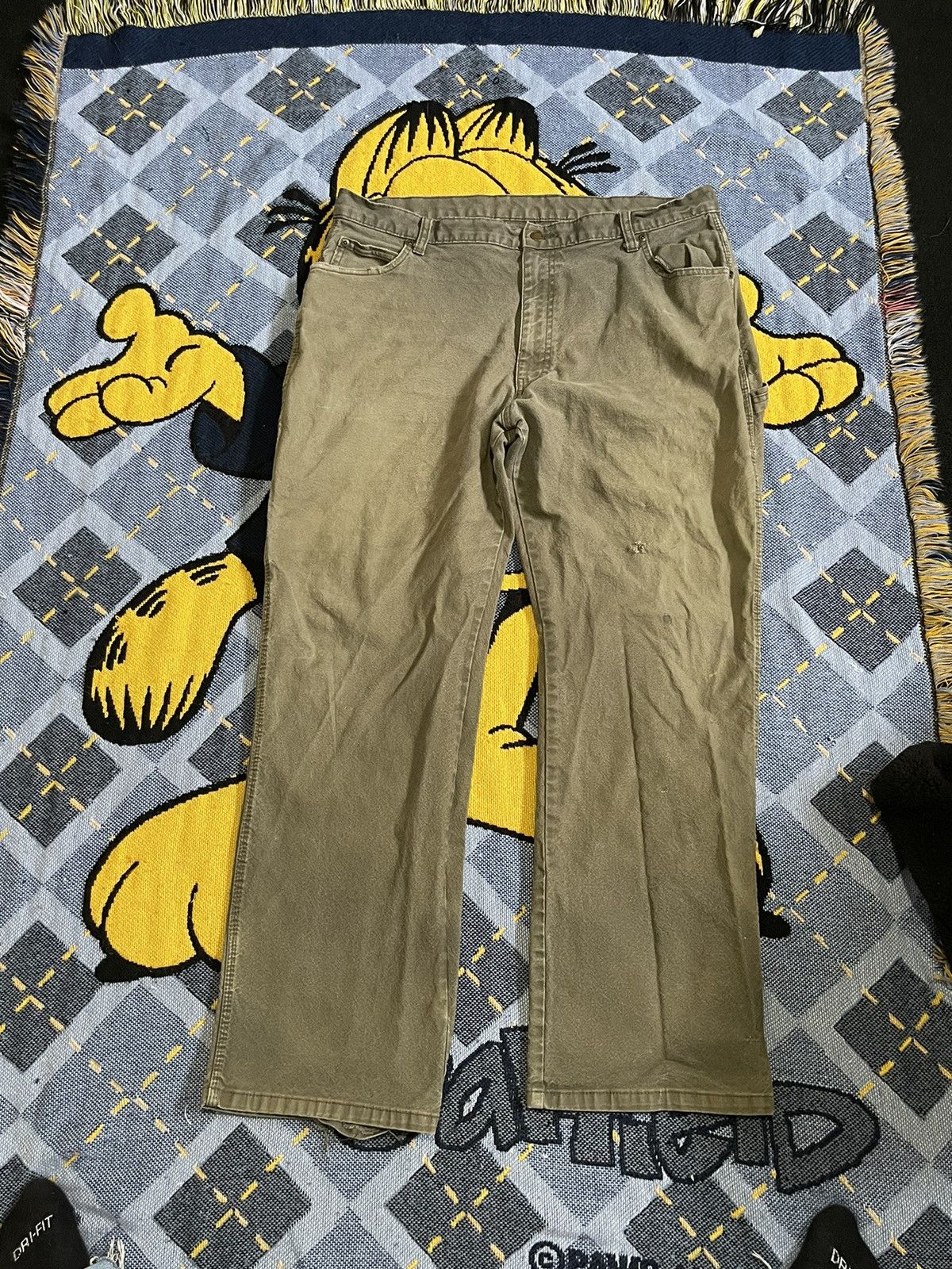 Dickies Vintage Faded Green Dickies Carpenter Pants Size US 37 - 3 Thumbnail