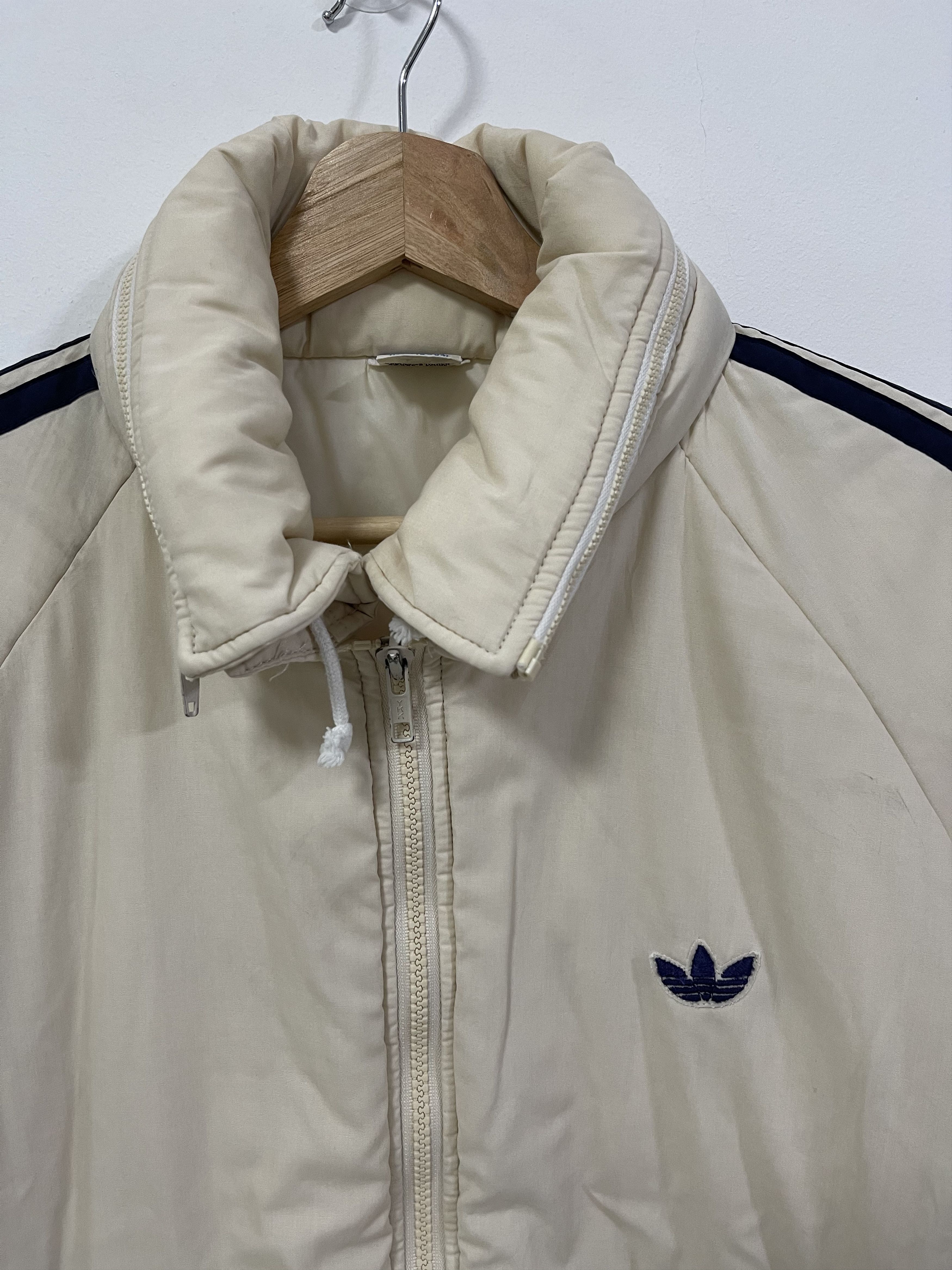 Adidas × Vintage Vintage 80s Adidas Trefoil BRD/W.GERMANY Puffer Down Jacket Size US M / EU 48-50 / 2 - 2 Thumbnail