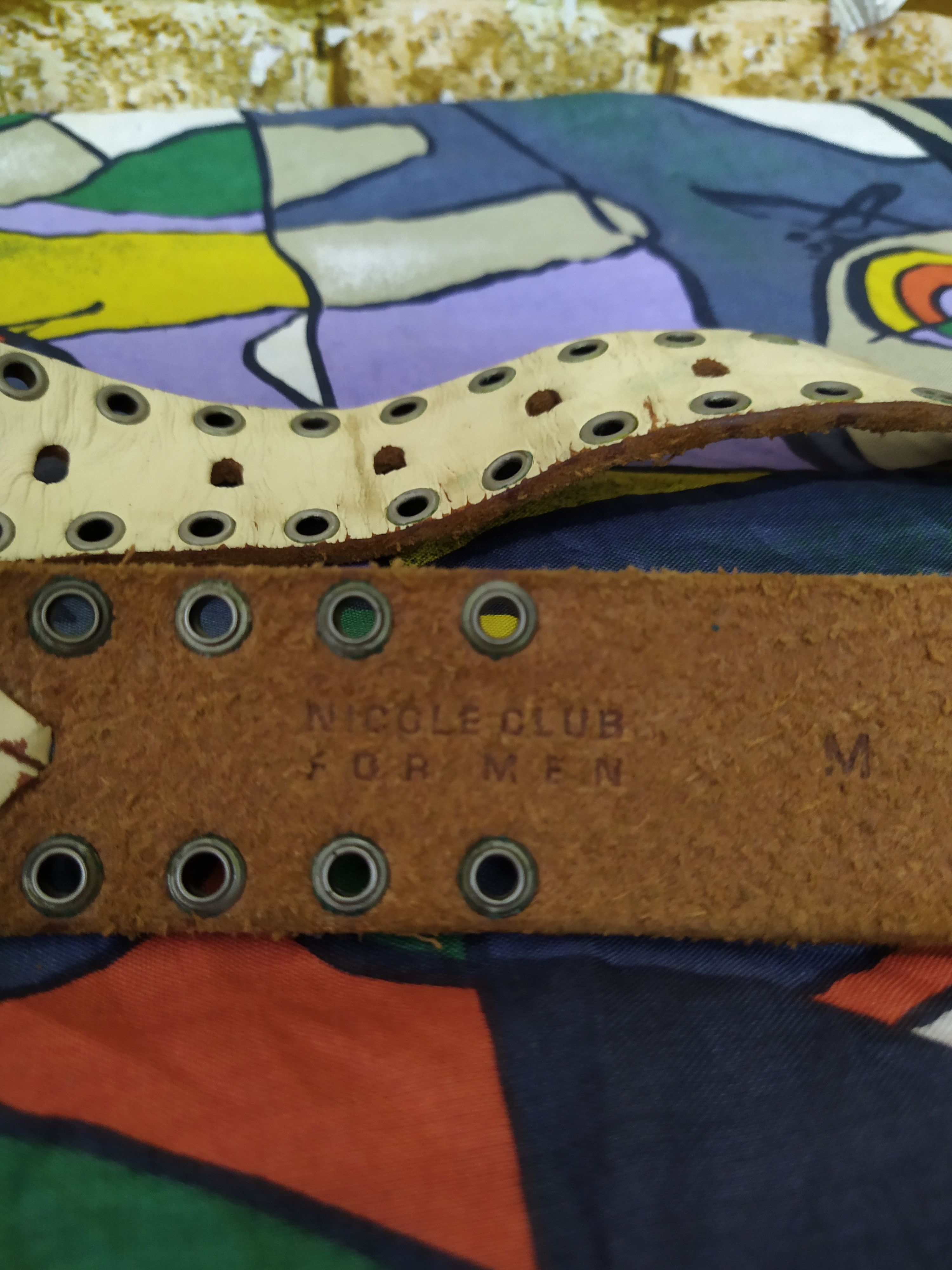 Japanese Brand NICOLE LEATHER BELT MATSUDA CRAFTED (B476) Size ONE SIZE - 6 Thumbnail