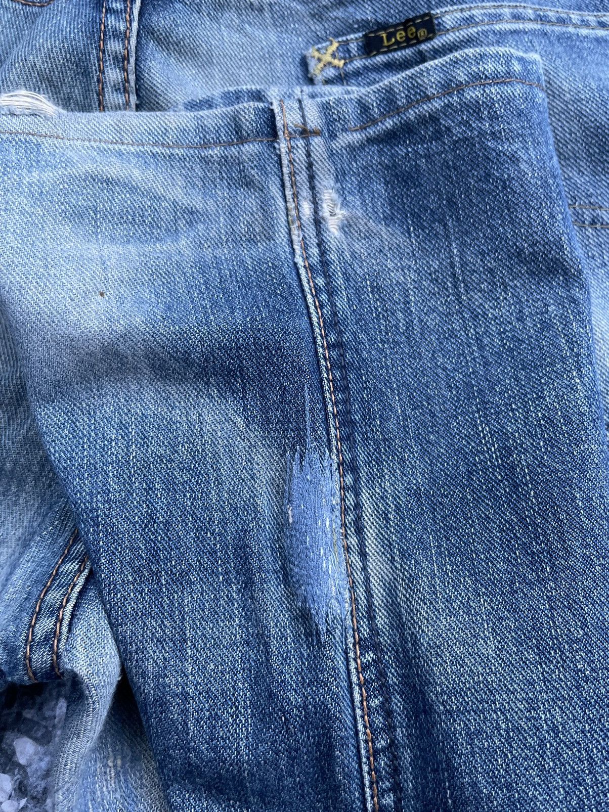 Lee × Vintage Vintage Lee Riders 101 Sanforized Union Made Distresed Size US 30 / EU 46 - 16 Thumbnail