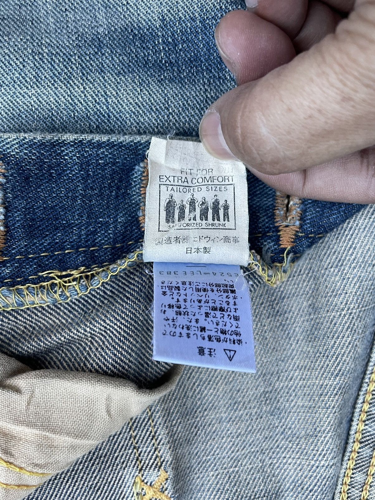 Lee × Vintage Vintage Lee Riders 101 Sanforized Union Made Distresed Size US 30 / EU 46 - 19 Thumbnail