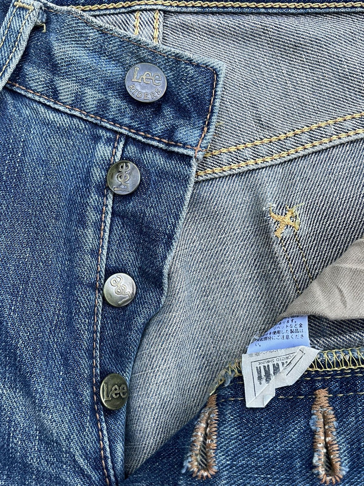 Lee × Vintage Vintage Lee Riders 101 Sanforized Union Made Distresed Size US 30 / EU 46 - 21 Thumbnail