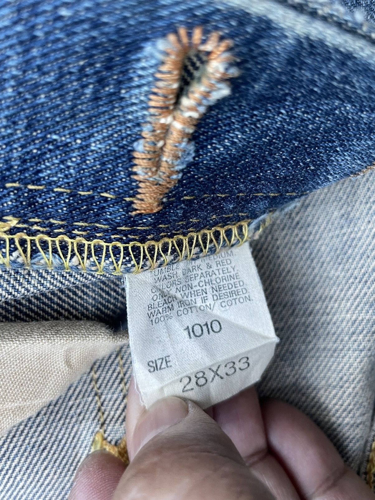 Lee × Vintage Vintage Lee Riders 101 Sanforized Union Made Distresed Size US 30 / EU 46 - 20 Thumbnail