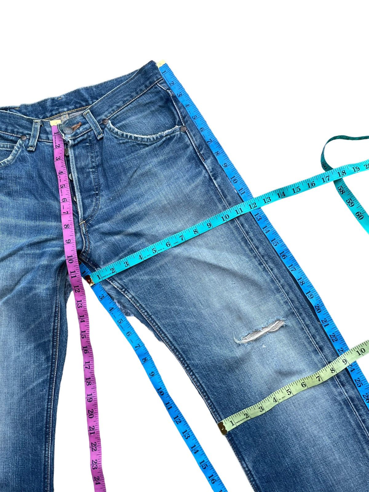 Lee × Vintage Vintage Lee Riders 101 Sanforized Union Made Distresed Size US 30 / EU 46 - 25 Thumbnail