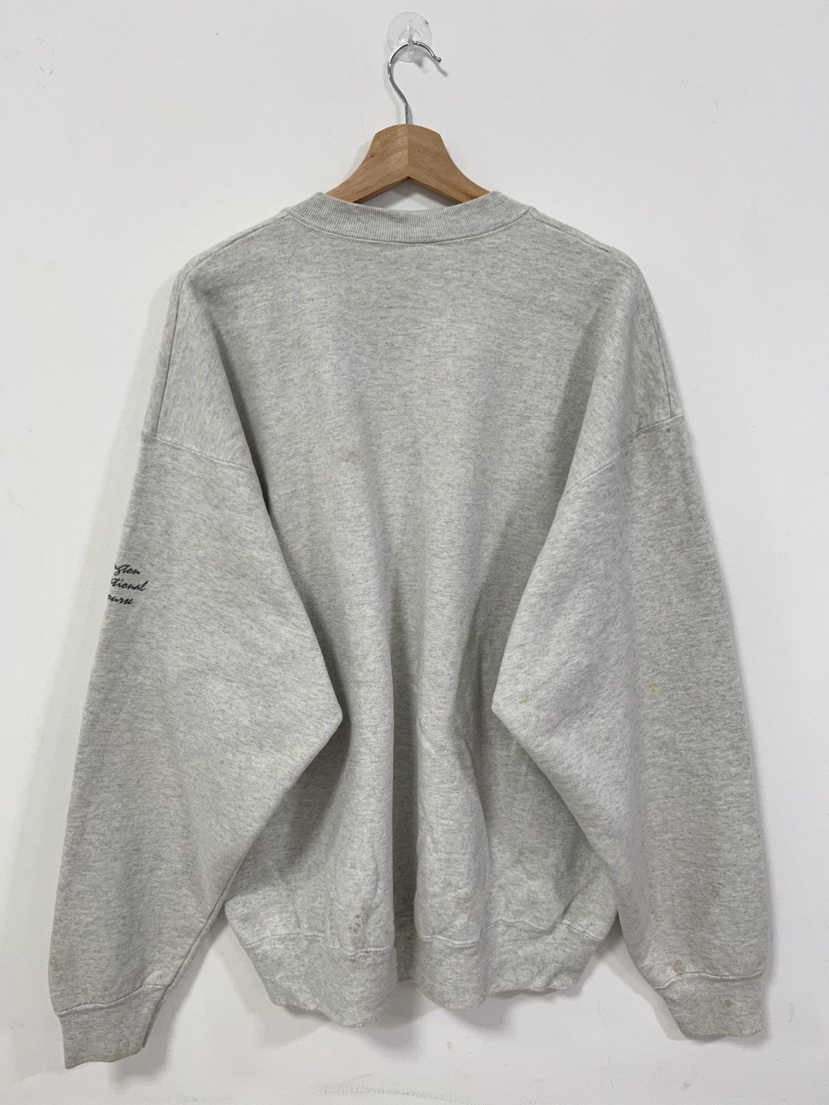 Fruit Of The Loom × Vintage Vintage 90s Silks Flag Design Distressed Sweatshirt Size US XXL / EU 58 / 5 - 11 Thumbnail