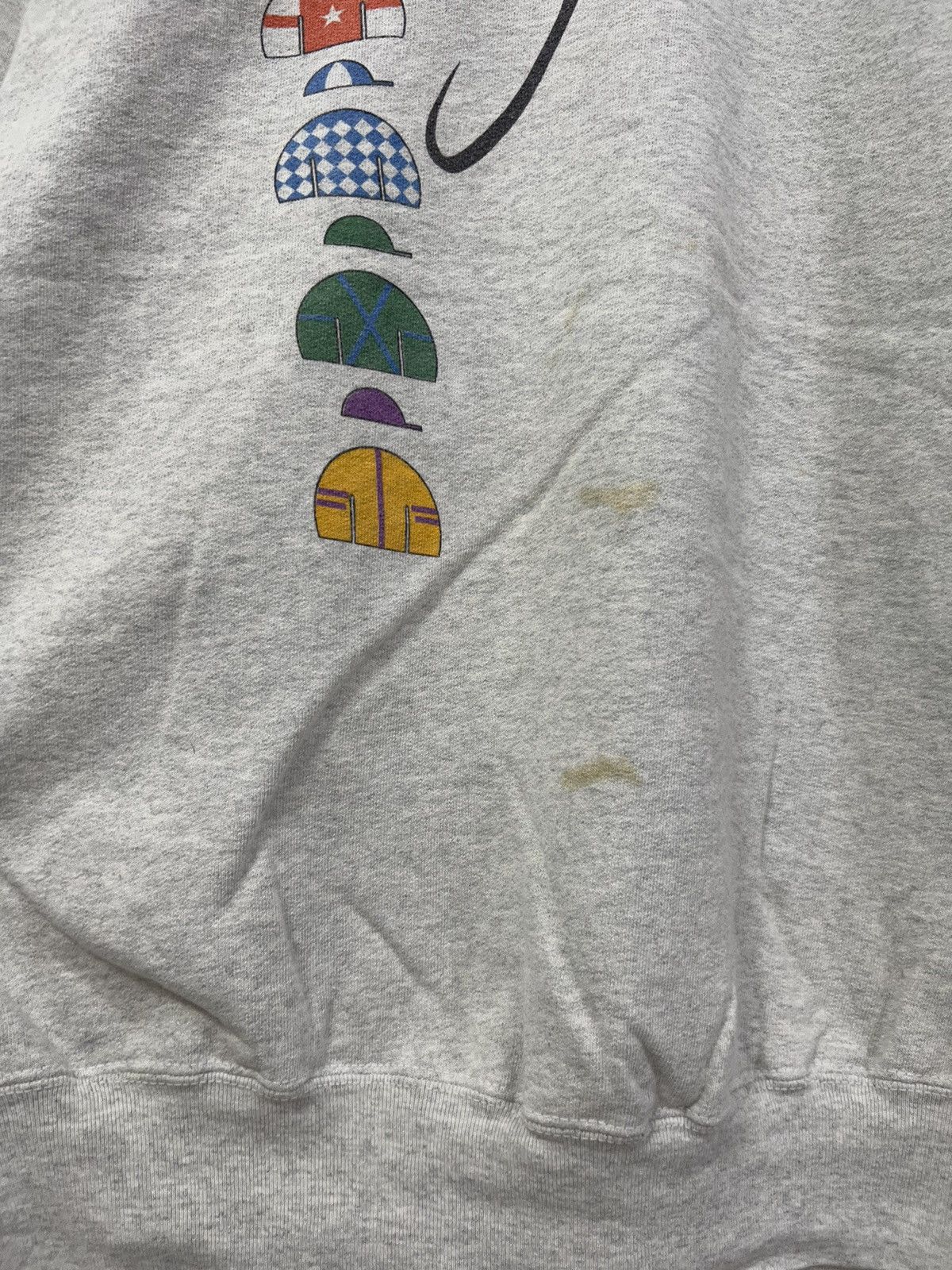 Fruit Of The Loom × Vintage Vintage 90s Silks Flag Design Distressed Sweatshirt Size US XXL / EU 58 / 5 - 3 Thumbnail