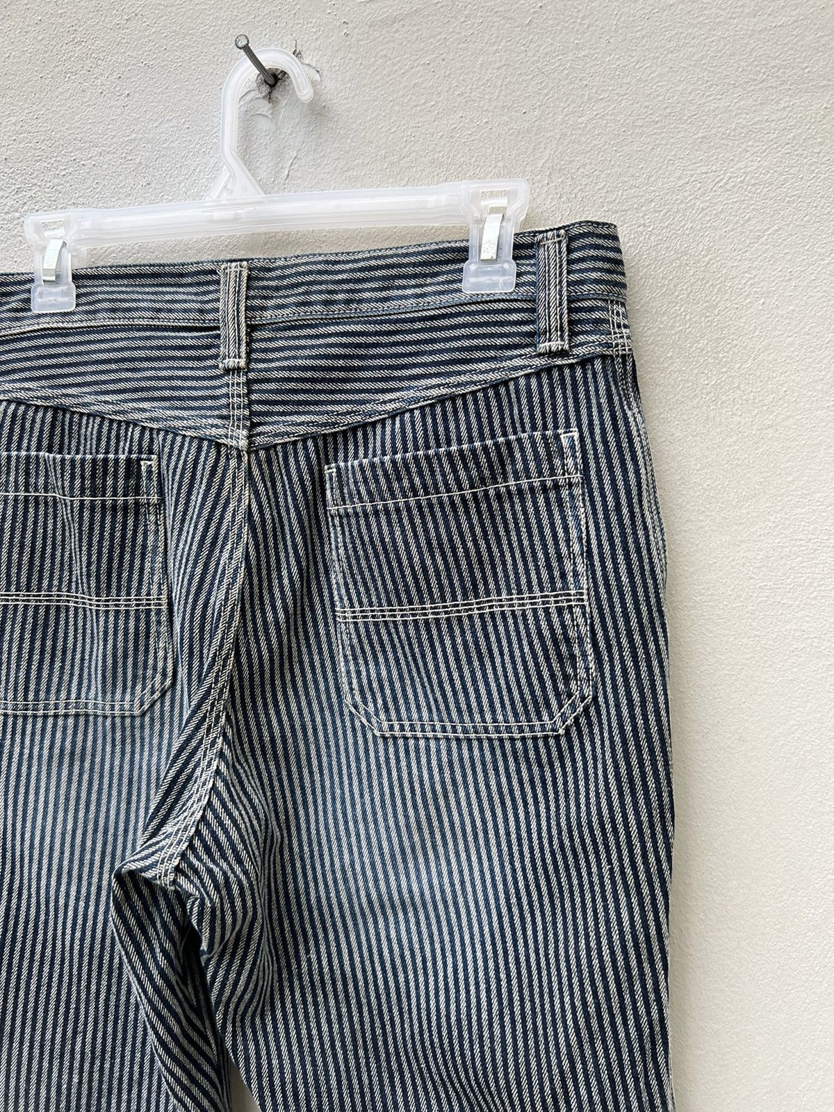 ABAHOUSE Vintage ABAHOUSE Made in Japan Striped Denim Pant Size US 31 - 15 Thumbnail