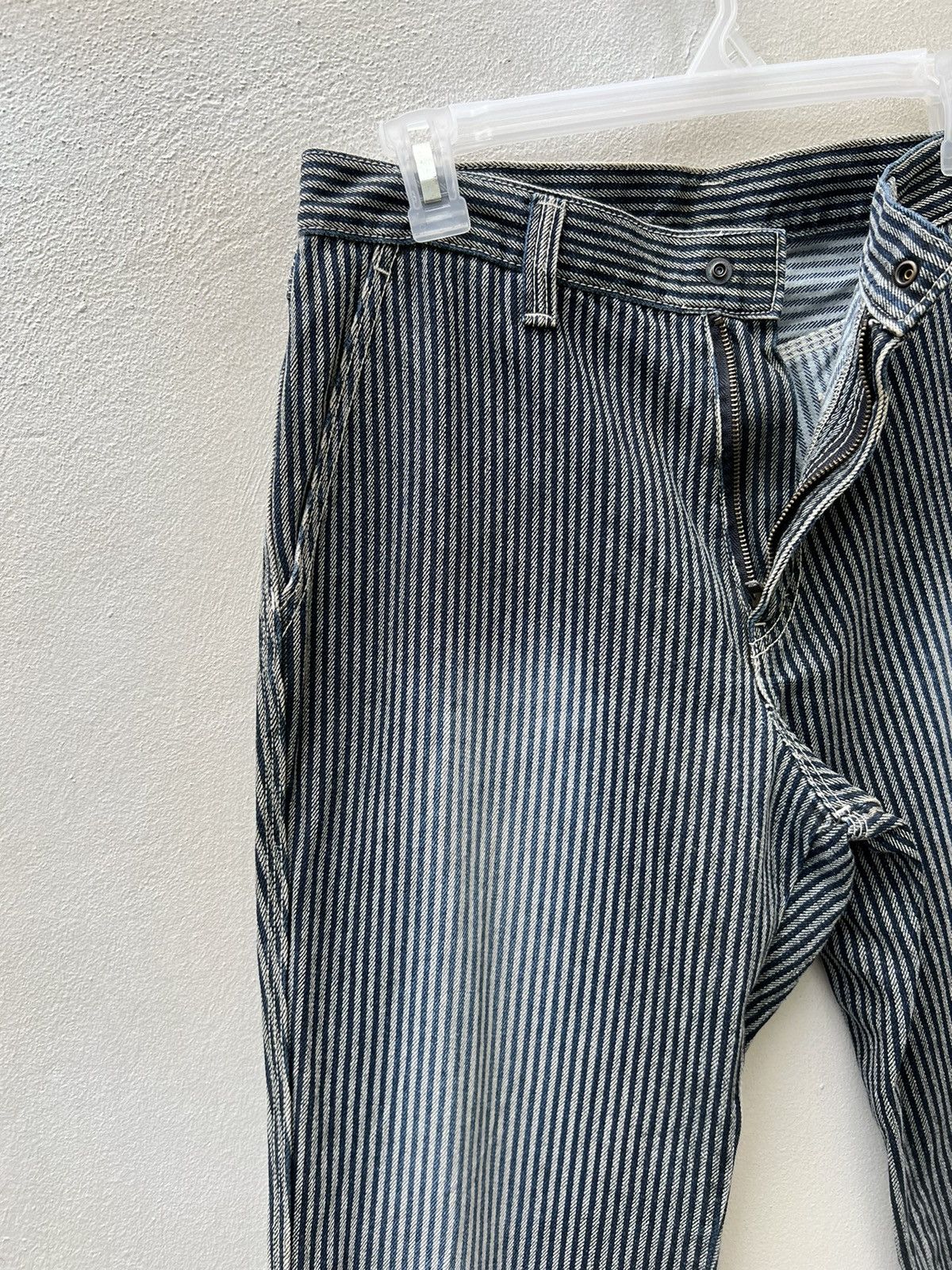 ABAHOUSE Vintage ABAHOUSE Made in Japan Striped Denim Pant Size US 31 - 7 Thumbnail