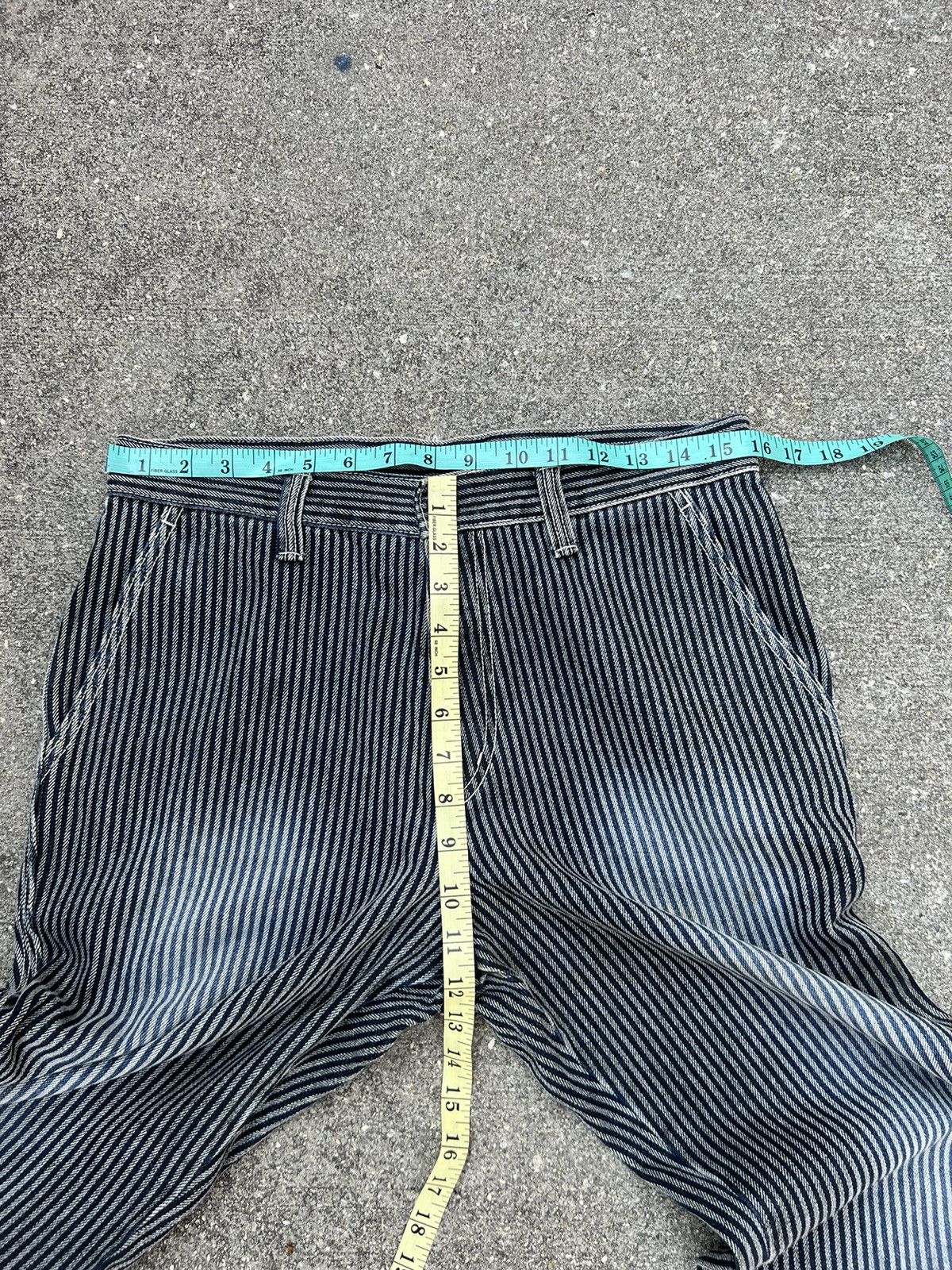 ABAHOUSE Vintage ABAHOUSE Made in Japan Striped Denim Pant Size US 31 - 2 Thumbnail