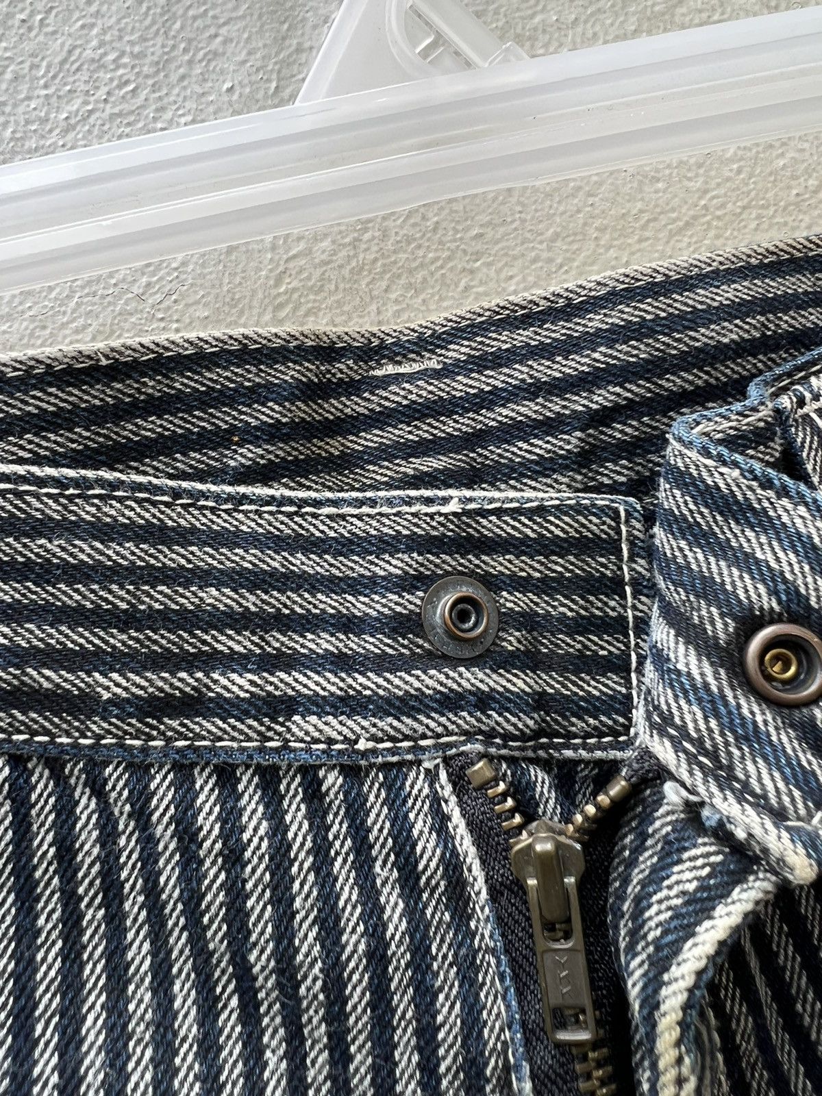 ABAHOUSE Vintage ABAHOUSE Made in Japan Striped Denim Pant Size US 31 - 6 Thumbnail
