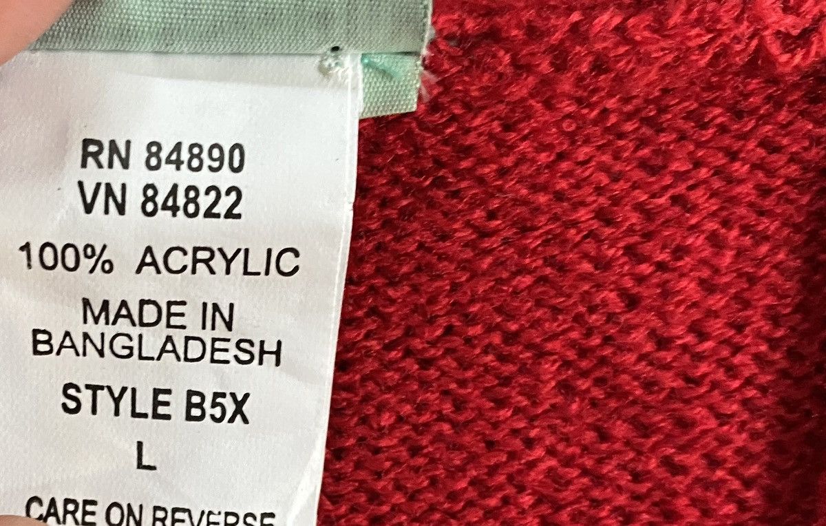 Vintage Vintage 90’s Red Cable Knit Women’s Cardigan Sweater Vest Size L / US 10 / IT 46 - 4 Thumbnail