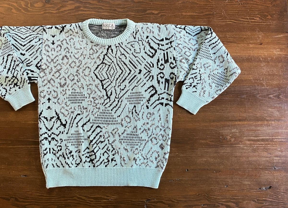 Vintage Vintage 80’s Area Abstract Ribbed Knit Sweater Size US L / EU 52-54 / 3 - 1 Thumbnail