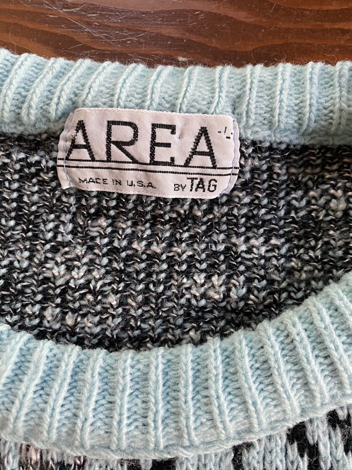 Vintage Vintage 80’s Area Abstract Ribbed Knit Sweater Size US L / EU 52-54 / 3 - 4 Thumbnail