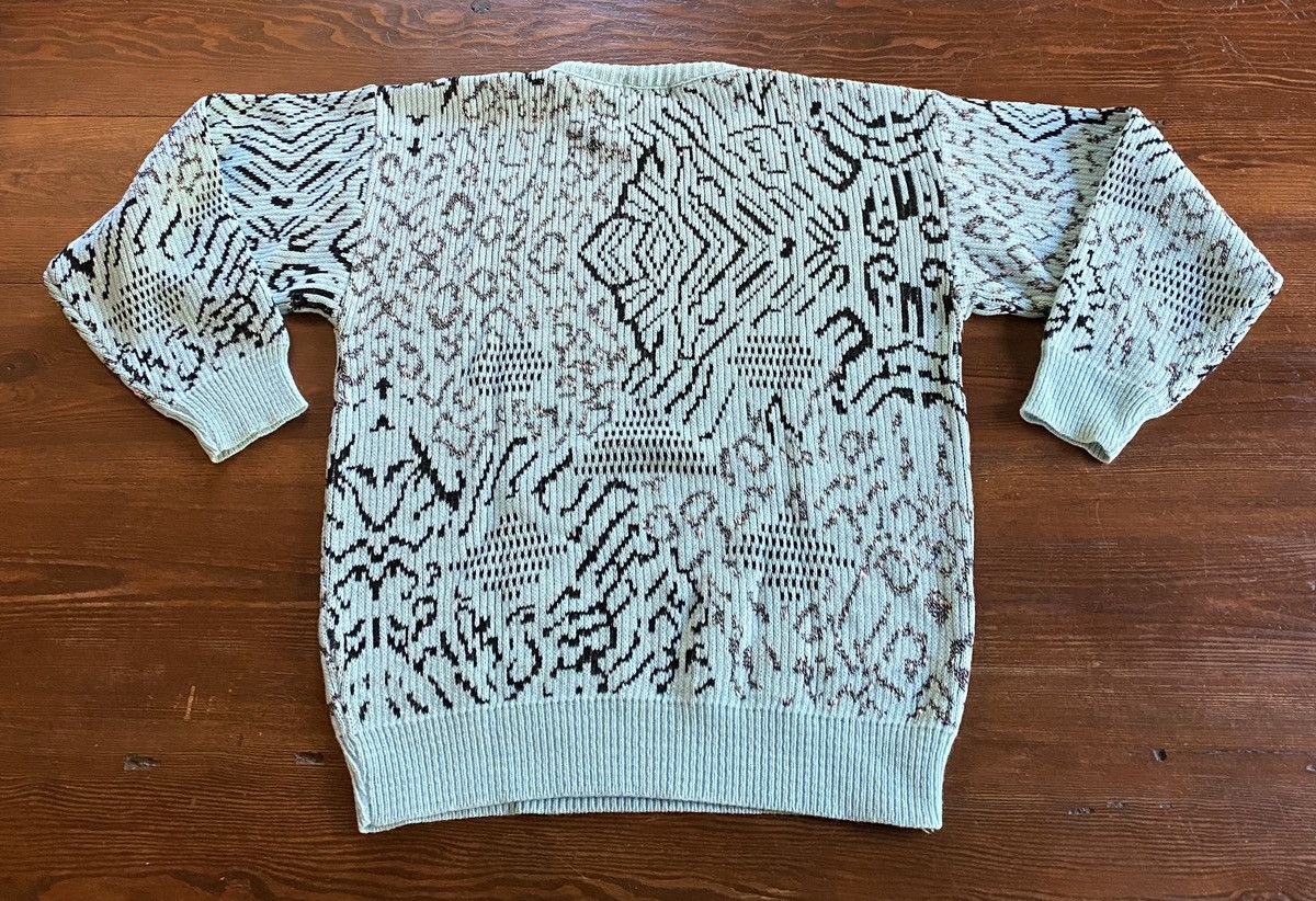 Vintage Vintage 80’s Area Abstract Ribbed Knit Sweater Size US L / EU 52-54 / 3 - 10 Thumbnail