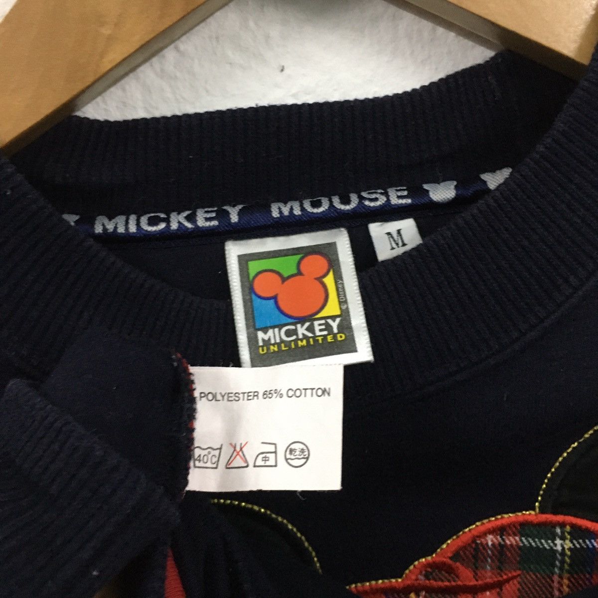 Disney × Mickey Mouse × Vintage Rare Vintage Mickey Mouse Overprint Embroidery Sweatshirt Size US S / EU 44-46 / 1 - 6 Thumbnail