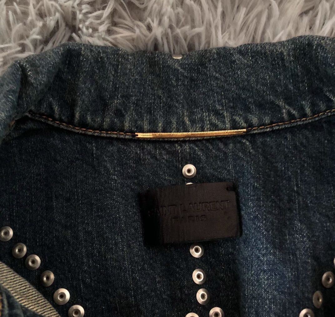 Yves Saint Laurent Saint Laurent 15Ss Rivet Denim Jacket Size M Size US M / EU 48-50 / 2 - 3 Thumbnail