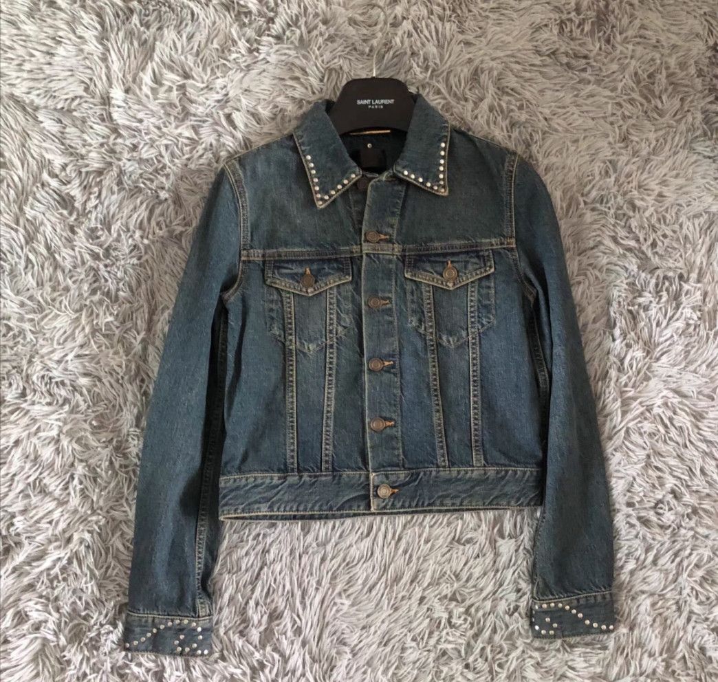 Yves Saint Laurent Saint Laurent 15Ss Rivet Denim Jacket Size M Size US M / EU 48-50 / 2 - 1 Thumbnail