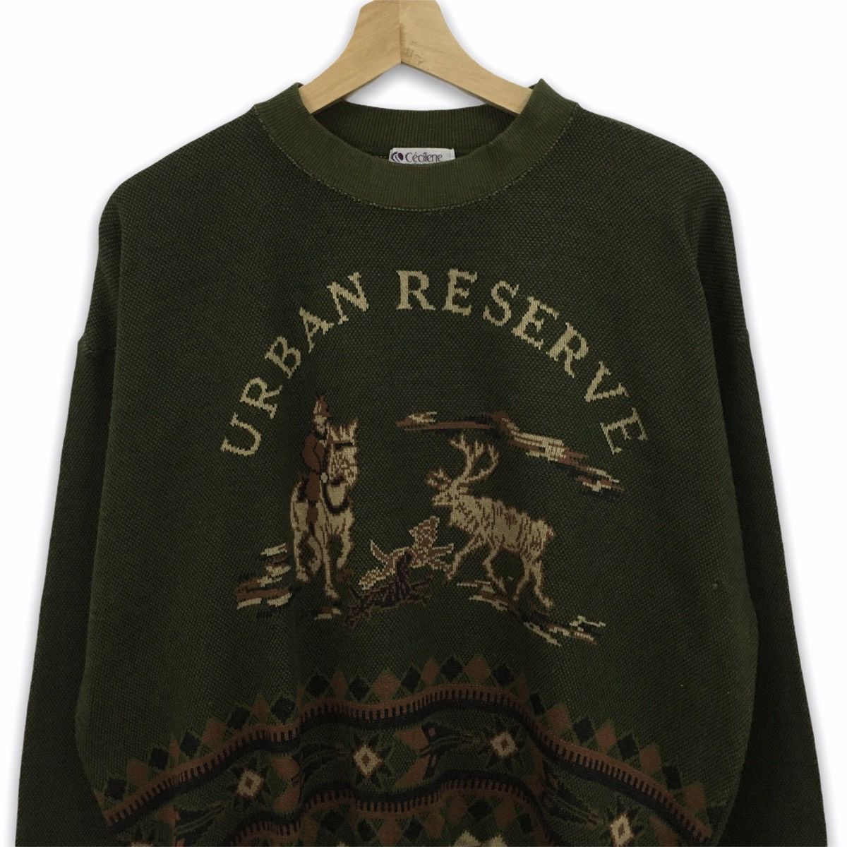 Japanese Brand × Vintage Vintage Cecilene Art Design Knitwear Sweatshirt Size US L / EU 52-54 / 3 - 4 Thumbnail