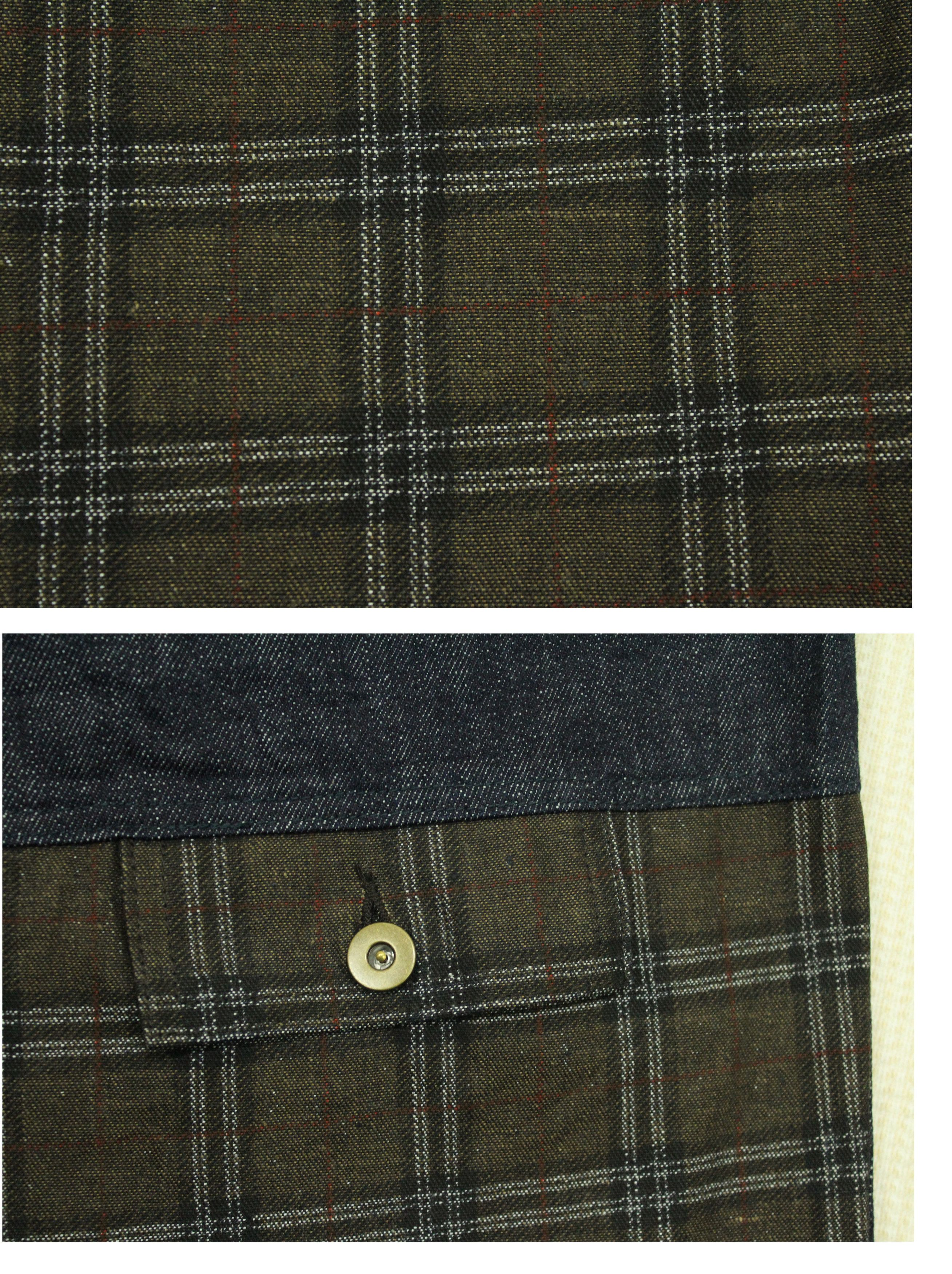 Japanese Brand Made In Japan HI RIGHT Denim Patchwork Checkered Pants Size US 34 / EU 50 - 11 Thumbnail