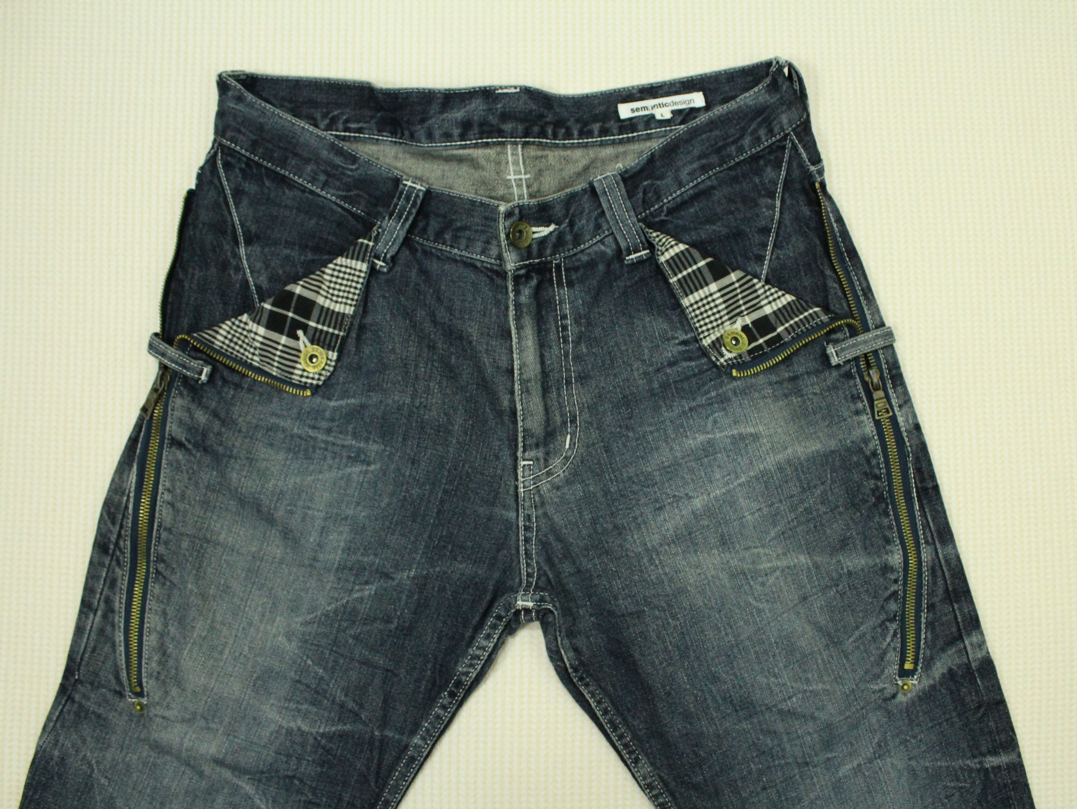 semanticdesign SEMANTIC DESIGN Pants Denim Zipper Pants Size US 32 / EU 48 - 3 Thumbnail