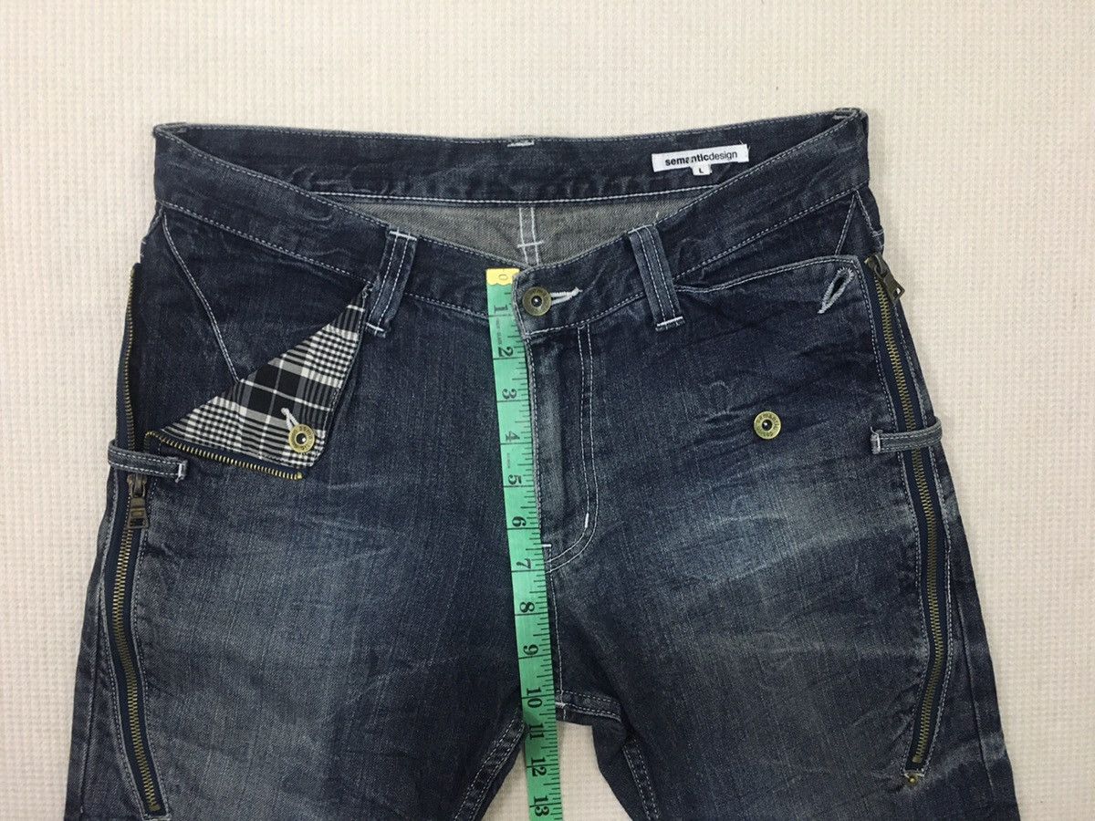 semanticdesign SEMANTIC DESIGN Pants Denim Zipper Pants Size US 32 / EU 48 - 10 Thumbnail