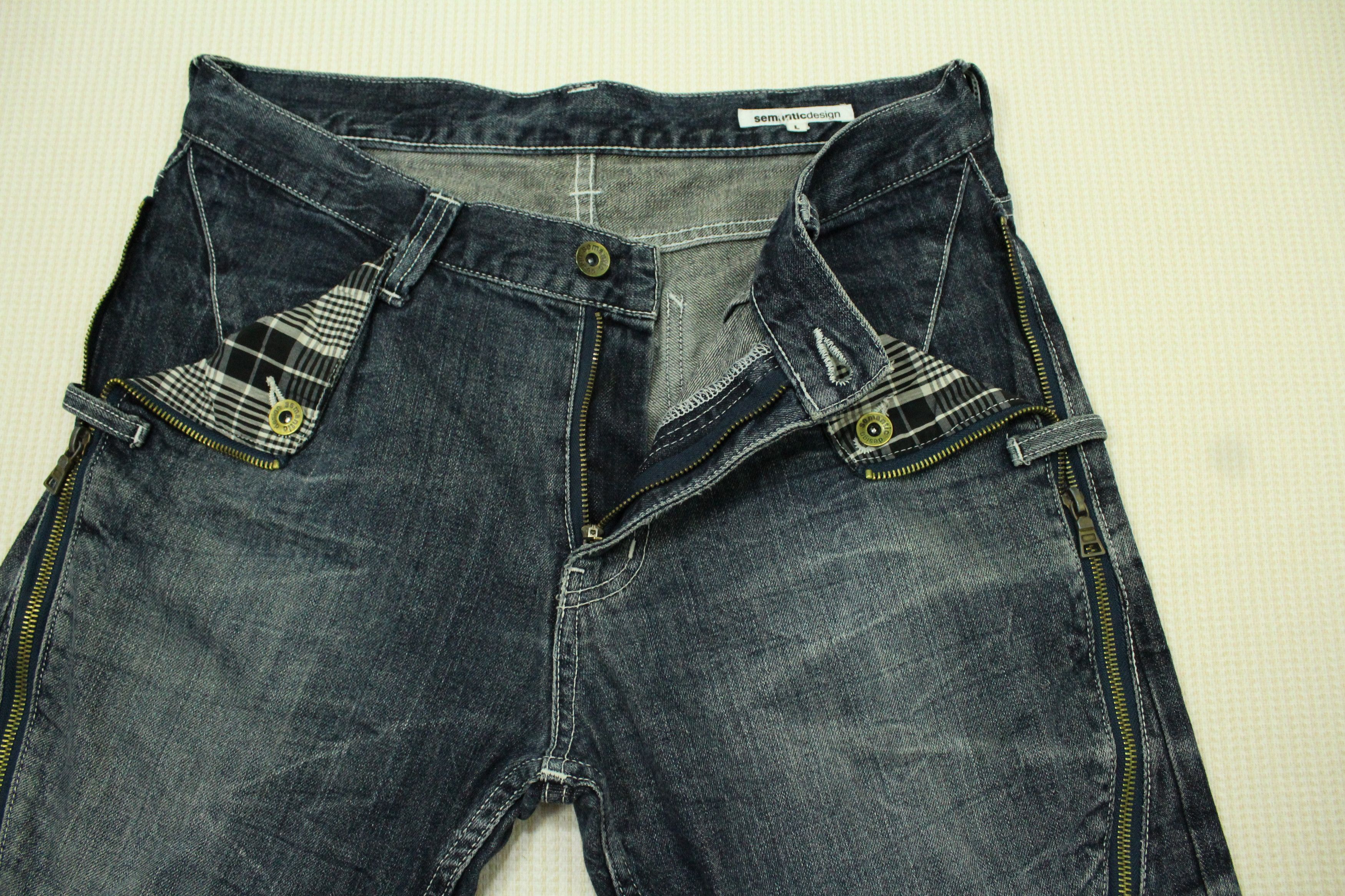 semanticdesign SEMANTIC DESIGN Pants Denim Zipper Pants Size US 32 / EU 48 - 5 Thumbnail
